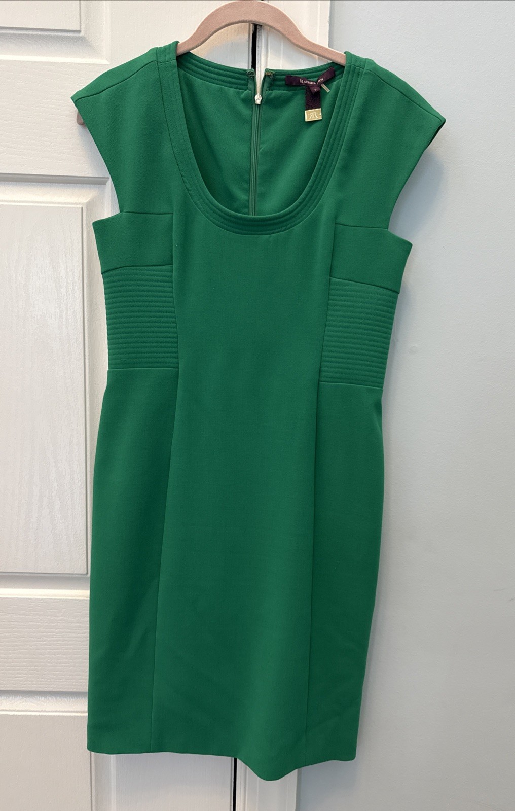 RACHEL Rachel Roy Women’s Green Sleeveless Halter Sheath Dress Size 2