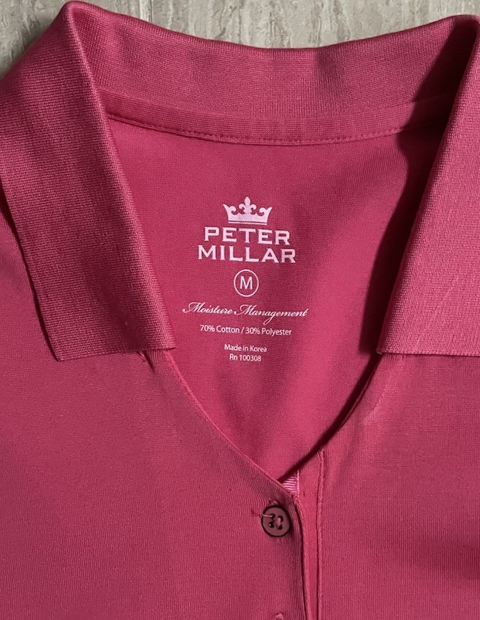 Peter Millar Performance Golf Dress Polo Collared Sleeveless Pink Size M EPC