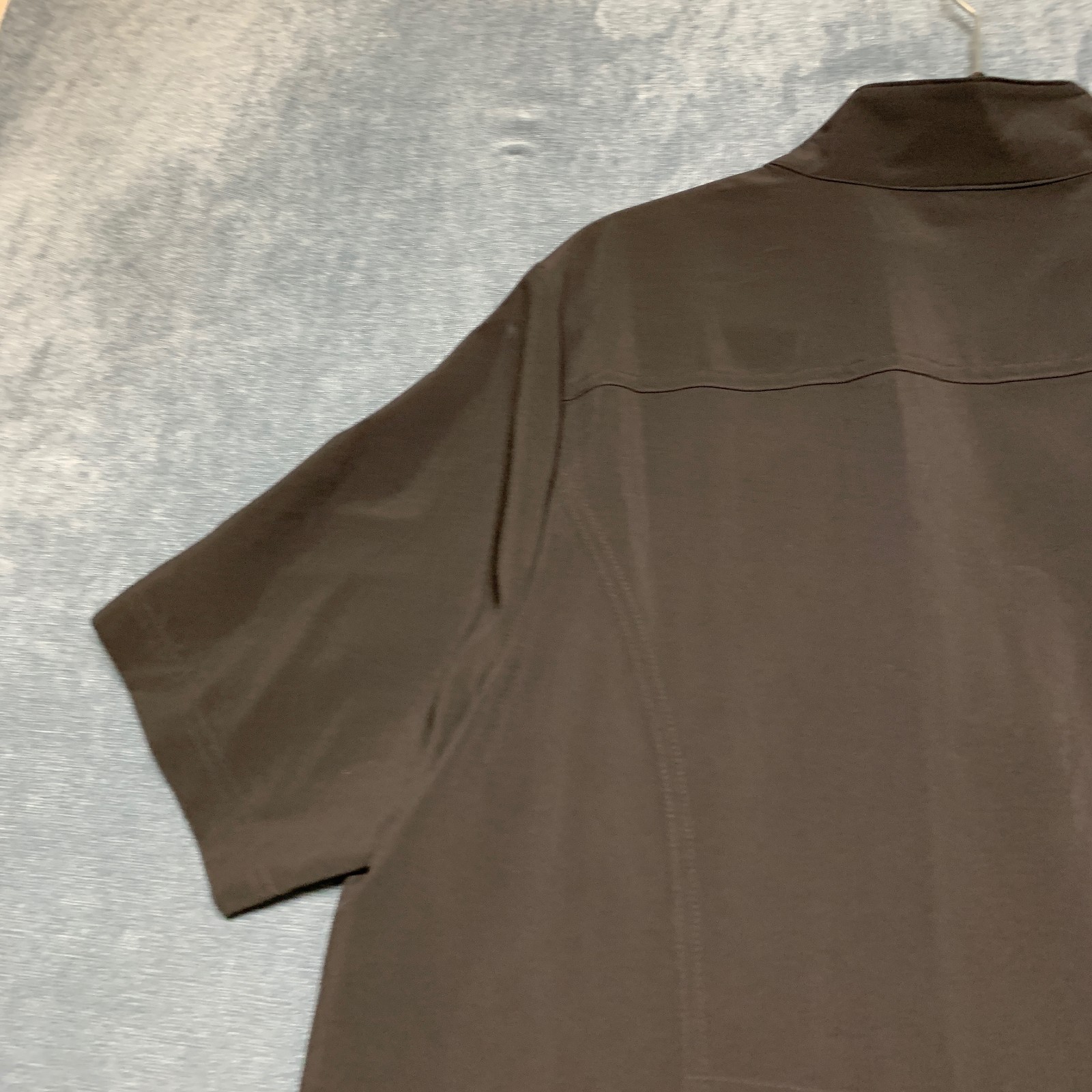 Weekends by Chico’s Elena Elbow Shift Dress Womens 3 Black 1/4 Zip Everyday Wear