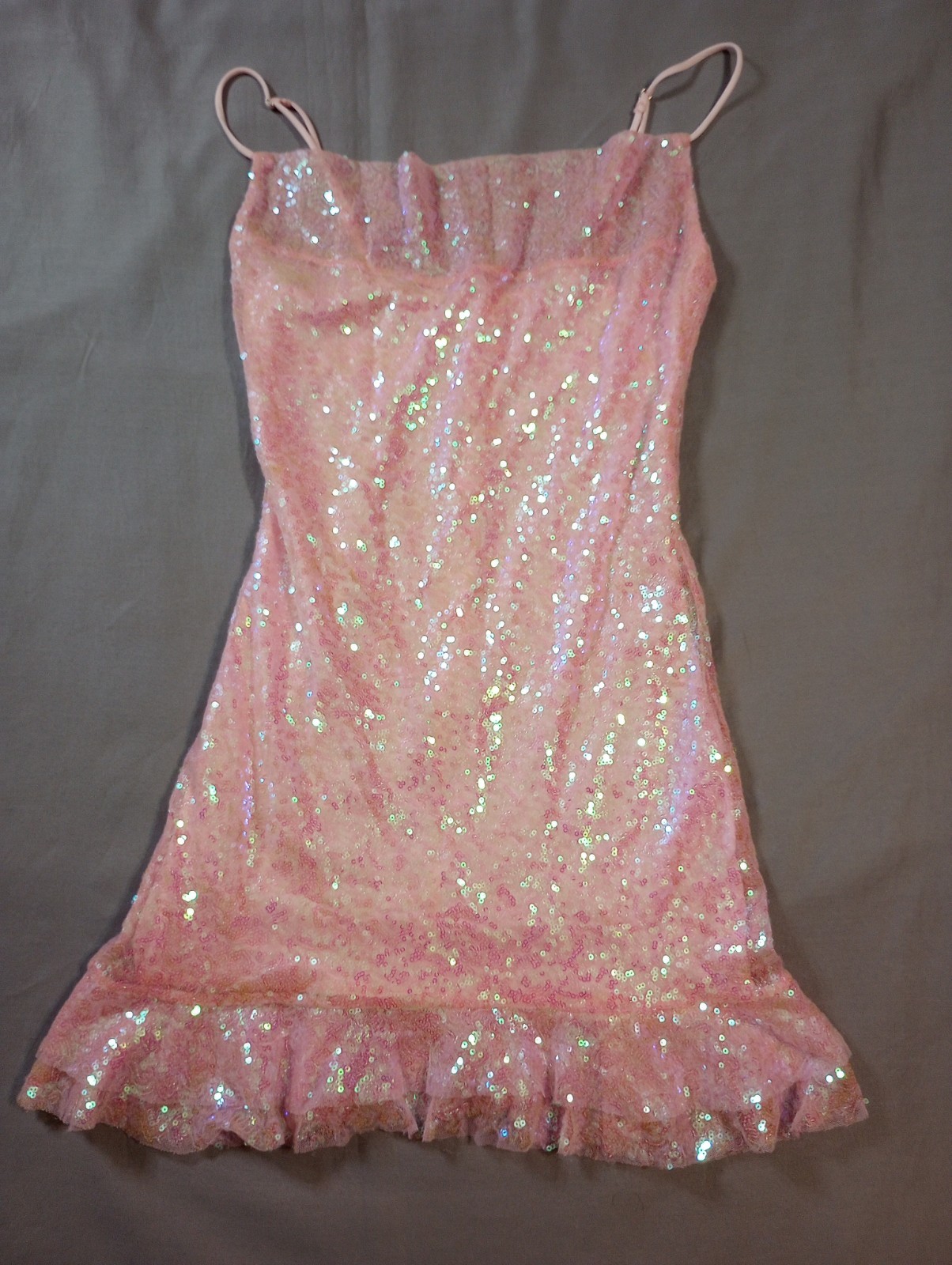 Lucy In The Sky Dress Womens XS Extra Small Pink Sequence
