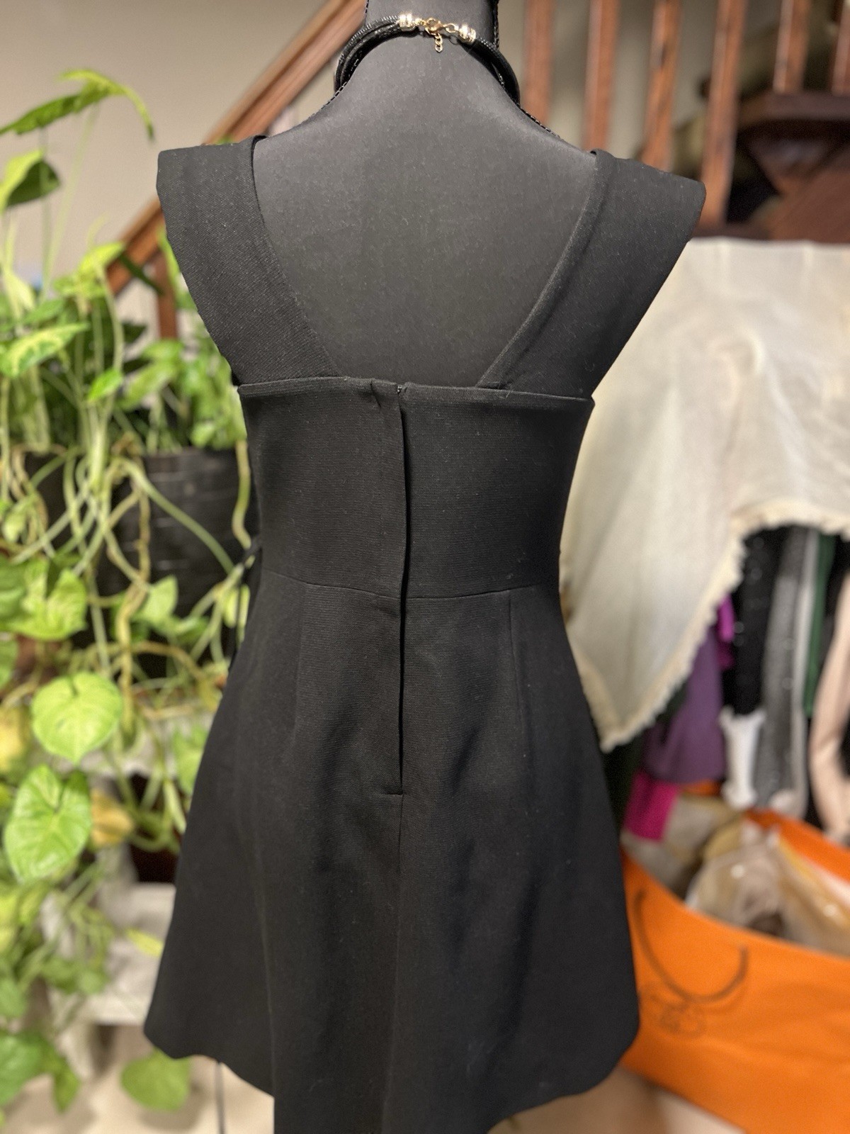 Chic Black Knit Asymmetrical Mini Dress — Modern Sculptural Design