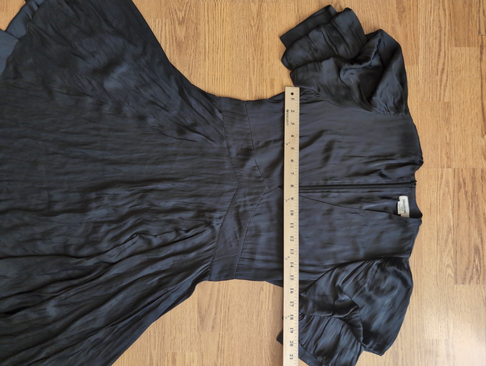 Zadig & Voltaire Black Satin V-Neck Flutter Sleeve Mini Dress XS Little Black