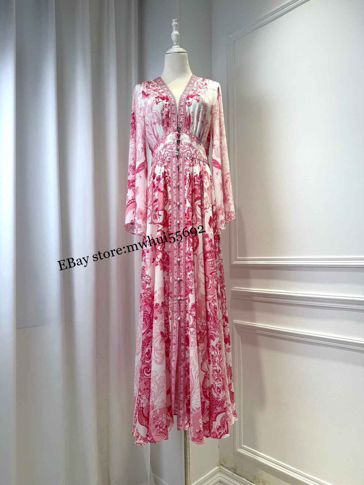 CAMILLA Maxi Dresses Print Dress Luxury Elegant Temperament Holiday Dress 2026