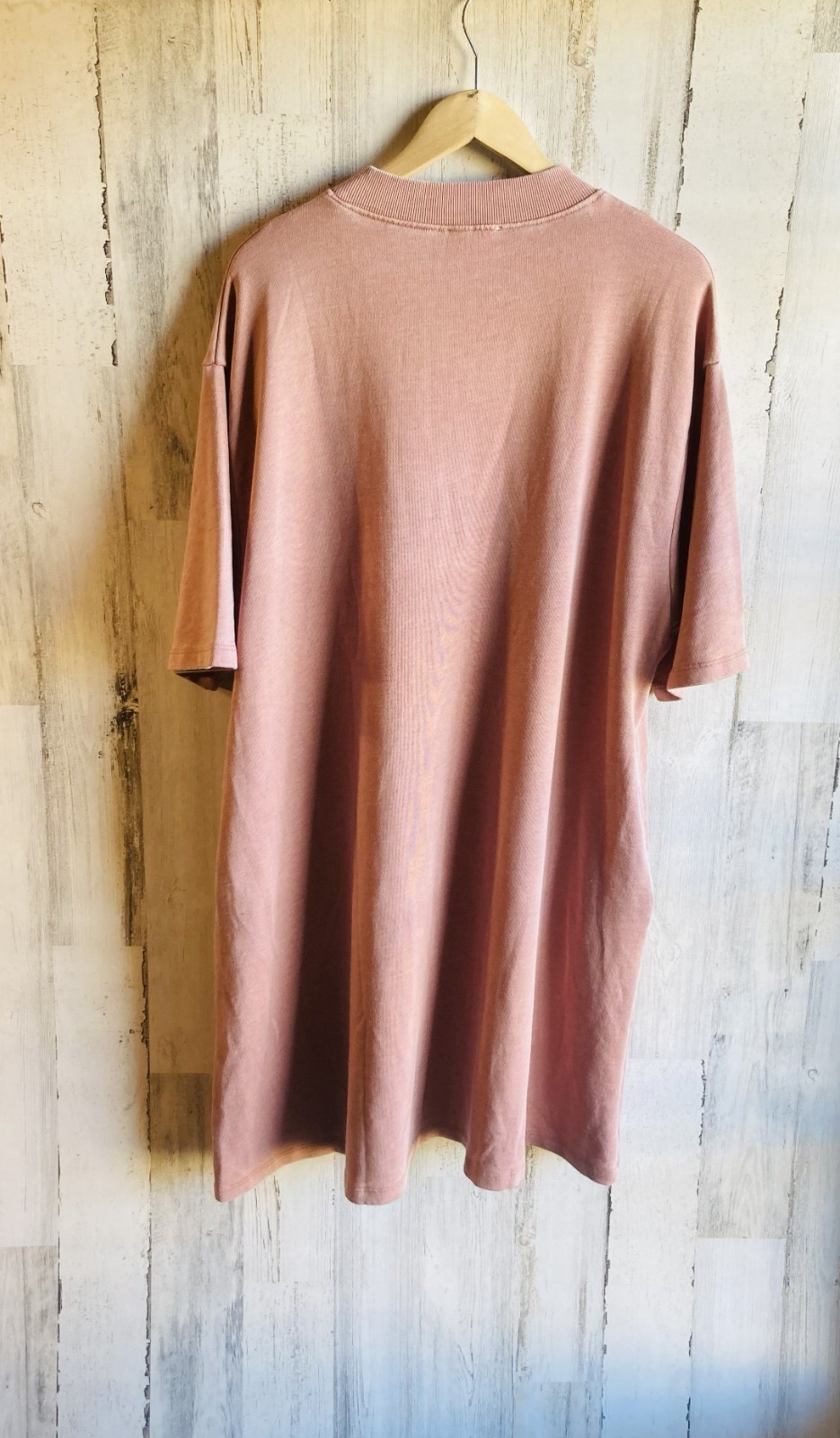 NWOT Free People FP Movement Sweatshirt Dress M Pink French Terry Swing Trapeze