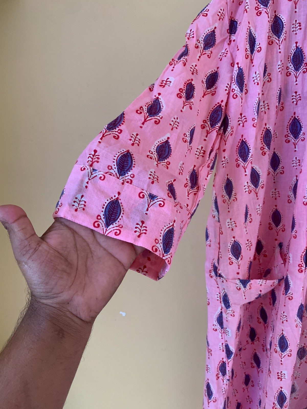 Womens Hand Print Kimono Handblock Cotton Kimono,Indian Print For gift item