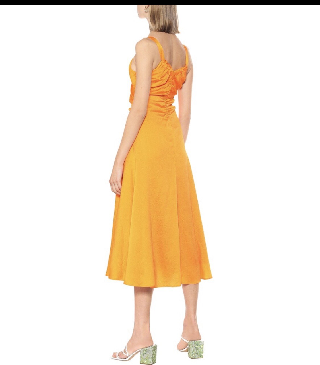 REJINA PYO Toni Hammered Silk-Satin Dress Sz XS