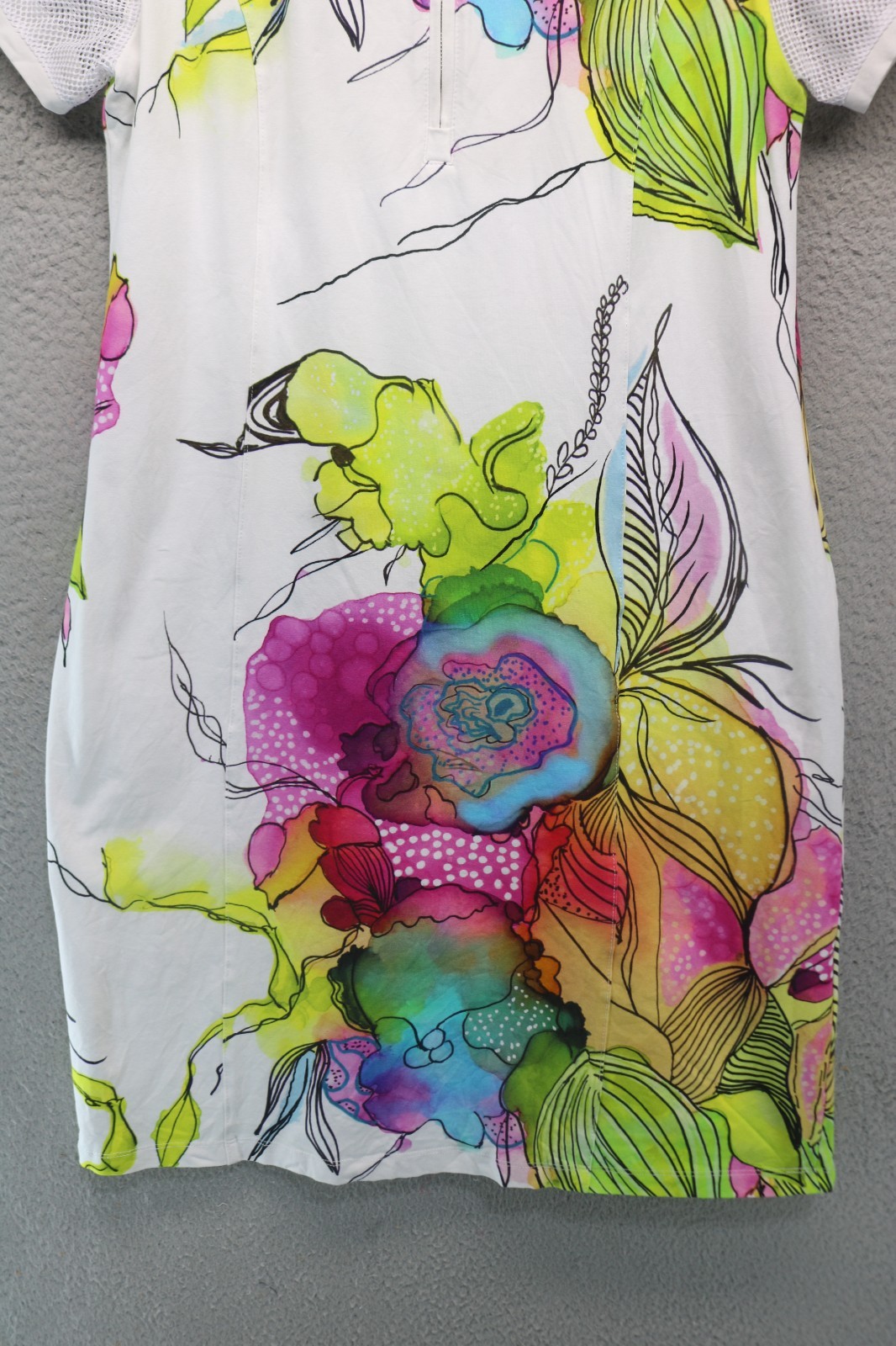 Art Simply by Dolcezza “Vivacity” Watercolor Dress-Lined-Large-Art to Wear