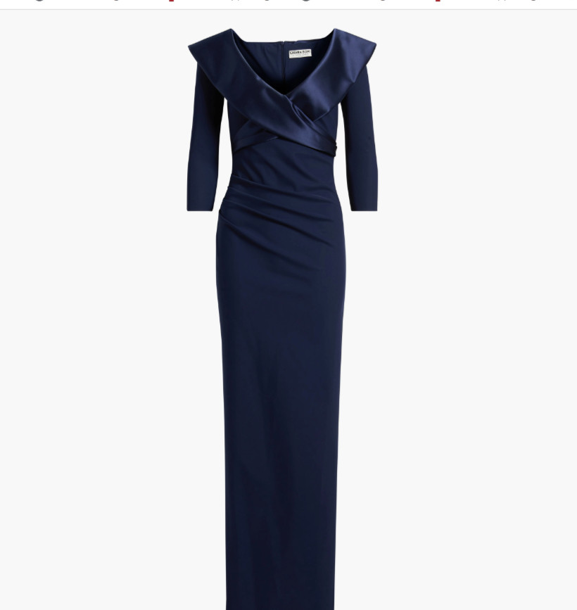 NEW, Chiara Boni La Petite Robe Suli Ra Wrap Front Column Dress Sz 46 #MD2011