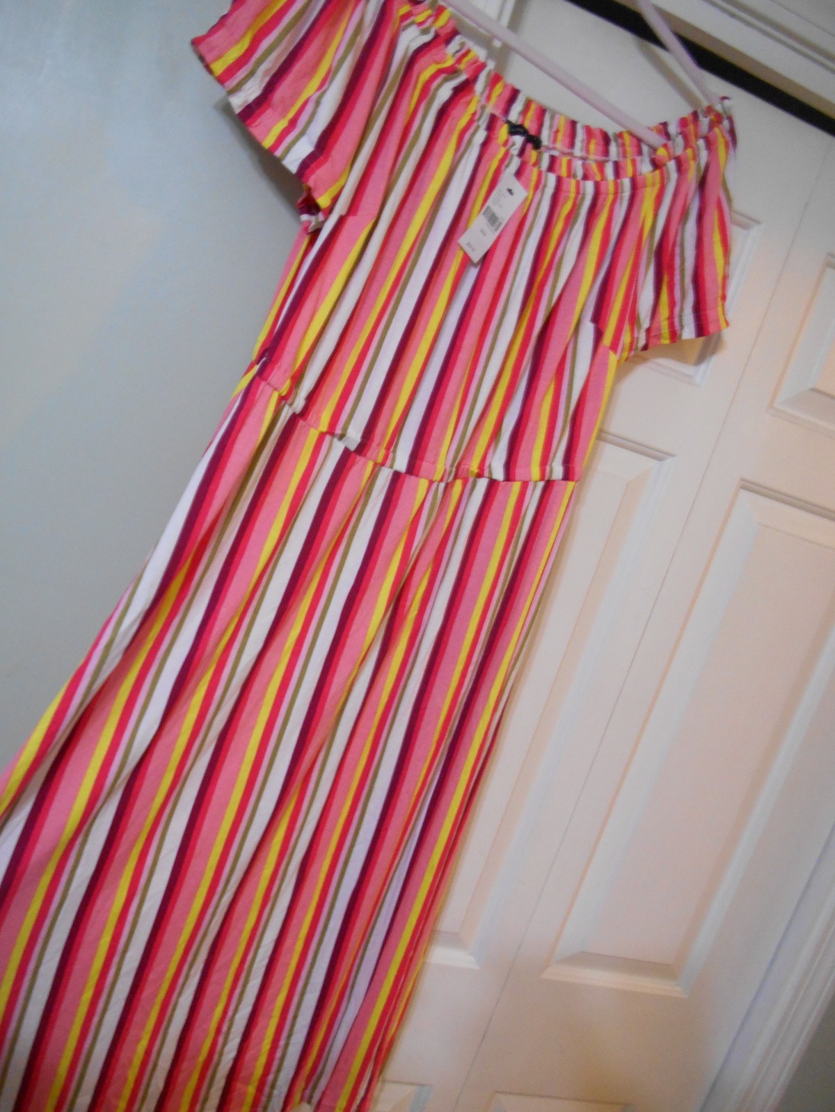Lane Bryant Women’s Convertible Off The Shoulder Midi Striped Dress Size18/20