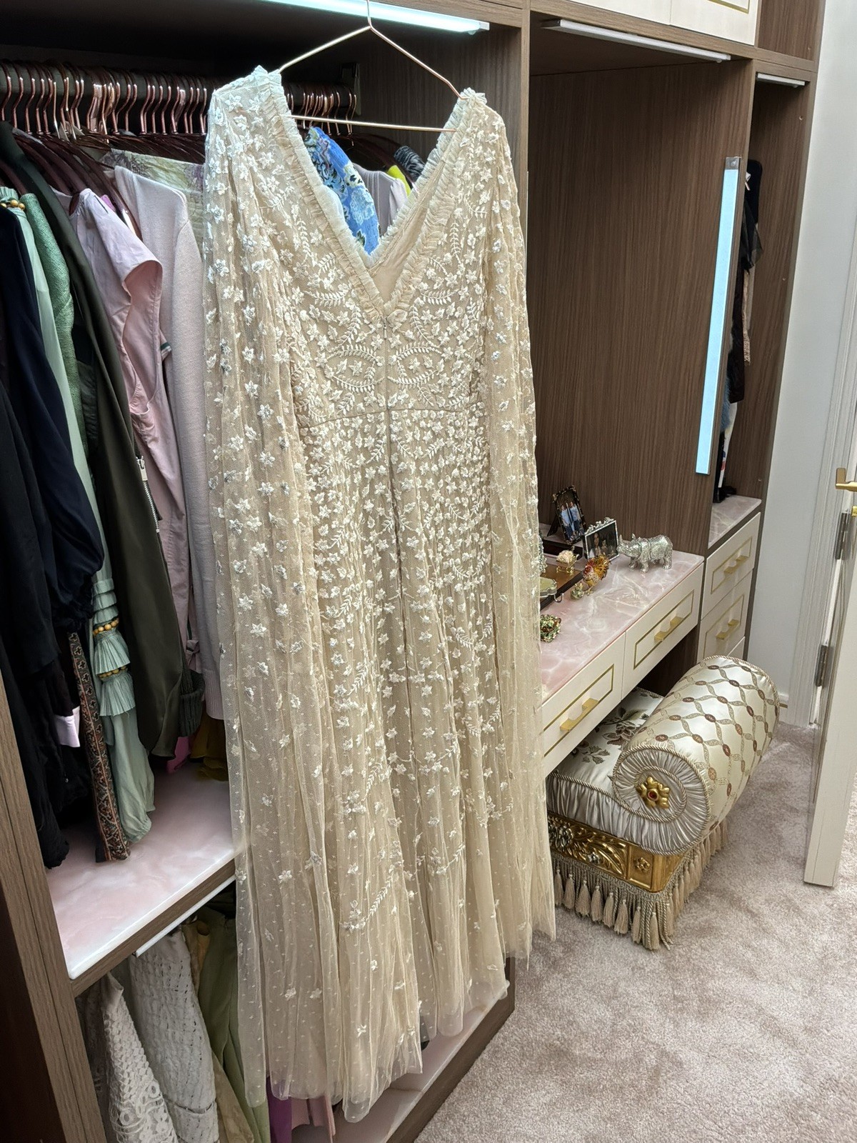 Needle and Thread Clover Cape Ankle Gown