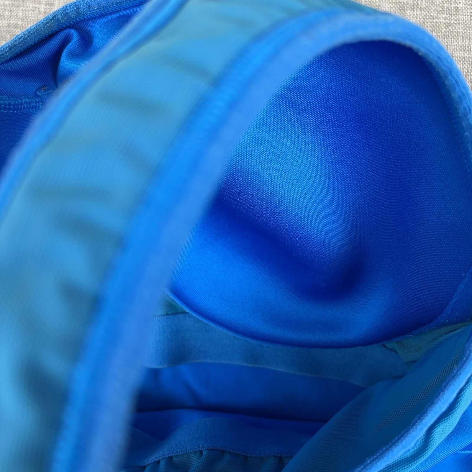 Athleta Tank Dress Womens Small Blue High Neck Racerback Shelf Bra Pockets