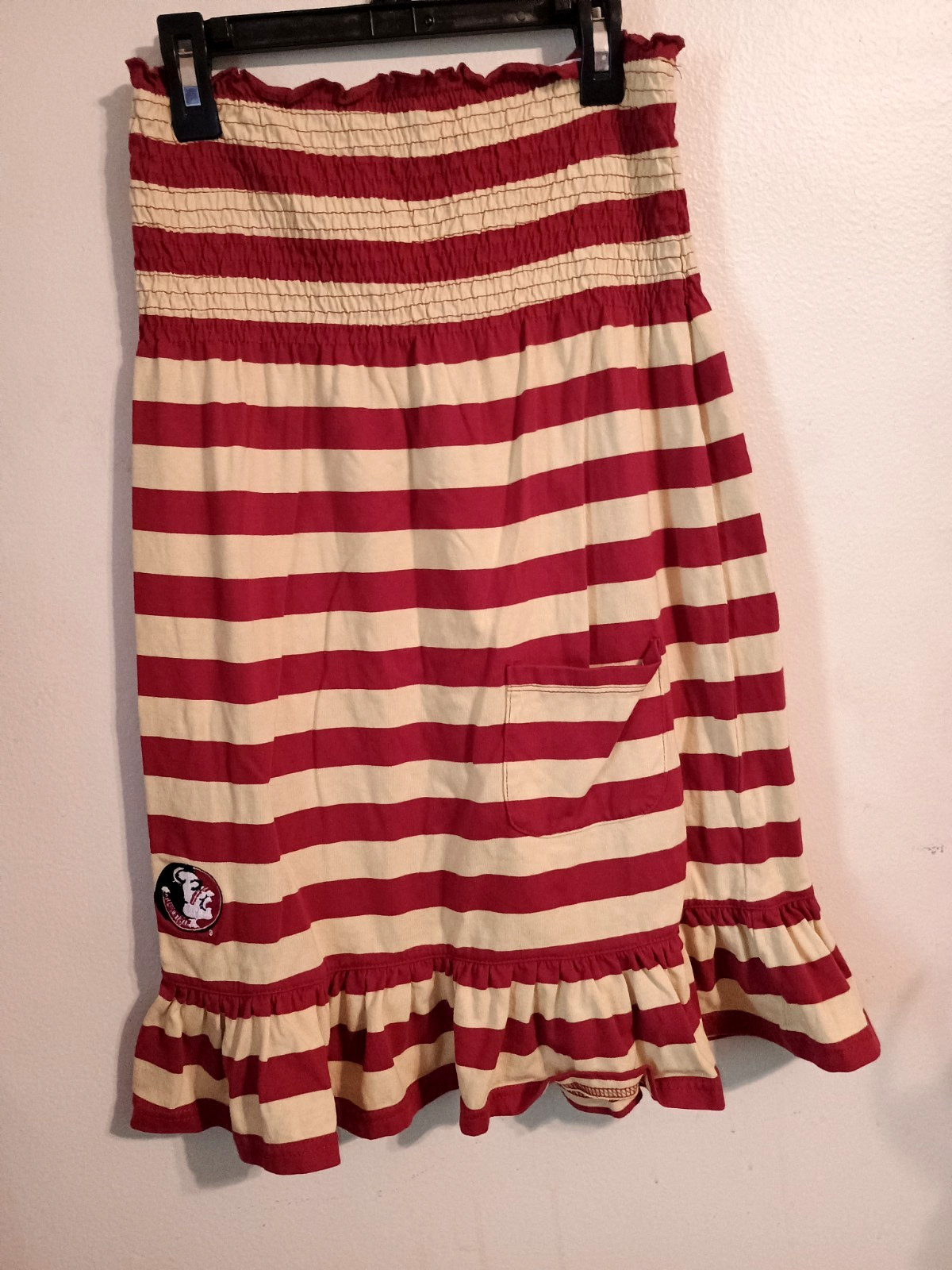 E5 College Classics FL Seminoles Juniors Medium Striped Tube Top Dress.