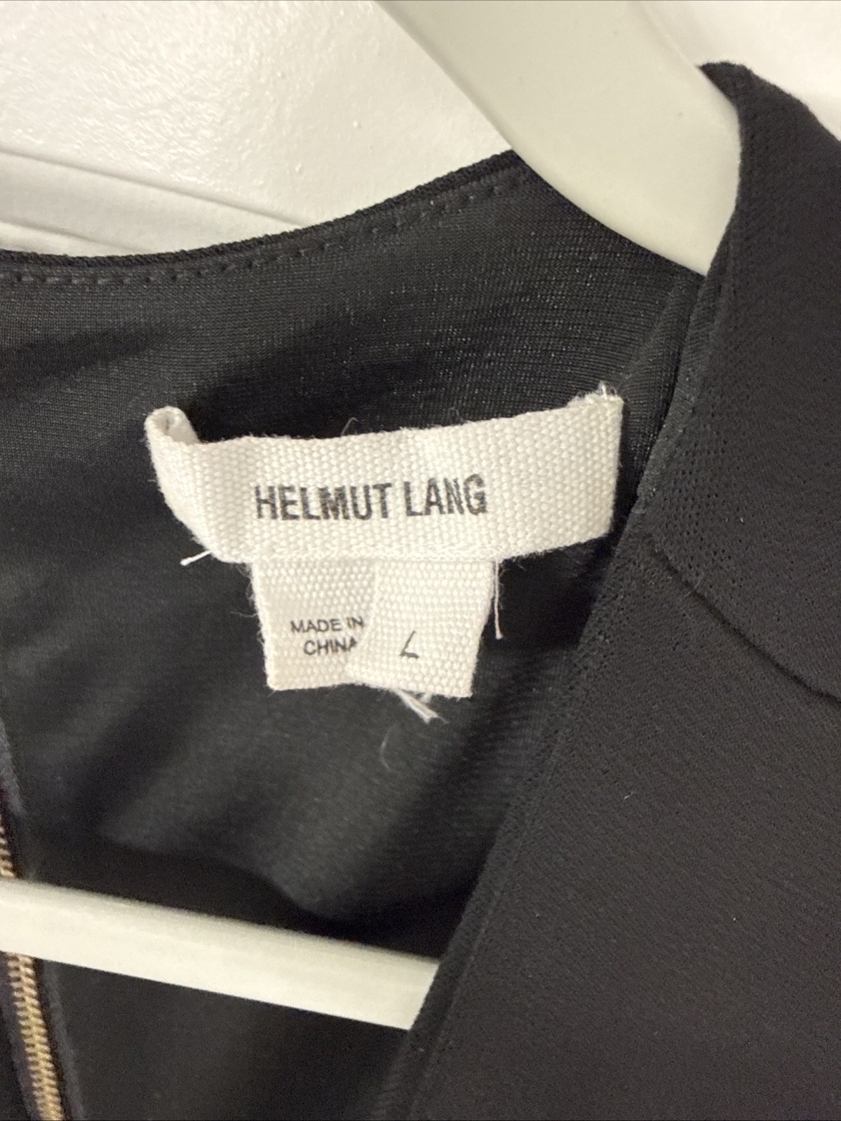 Sexy Knee Length Helmut Lang Cocktail Dress With Shiny Black Trim.