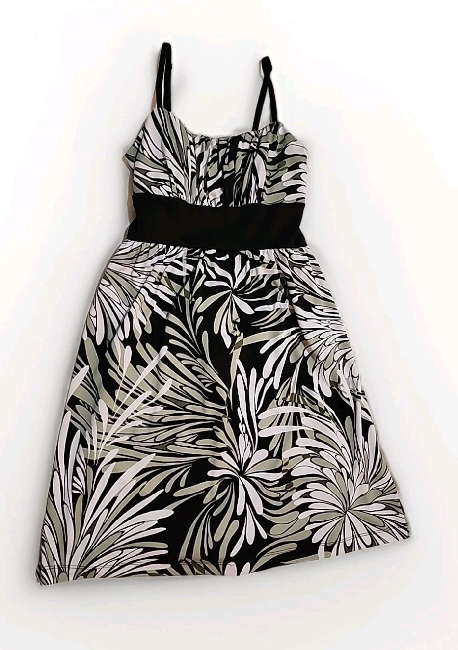 Jonathan Martin Sleeveless A line Geometric Print Dress Med Adjustable Straps R2