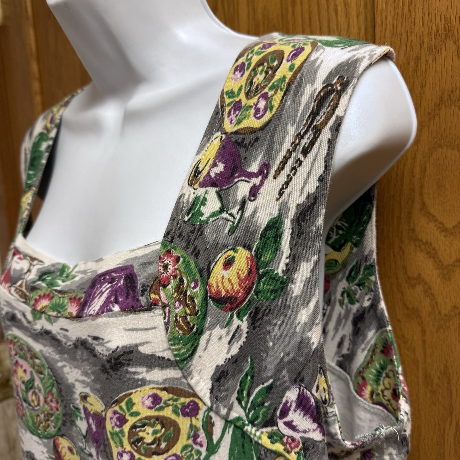 Effie’s Heart Fit & Flare Dinner Scene Still Life Print Midi Dress – 3X