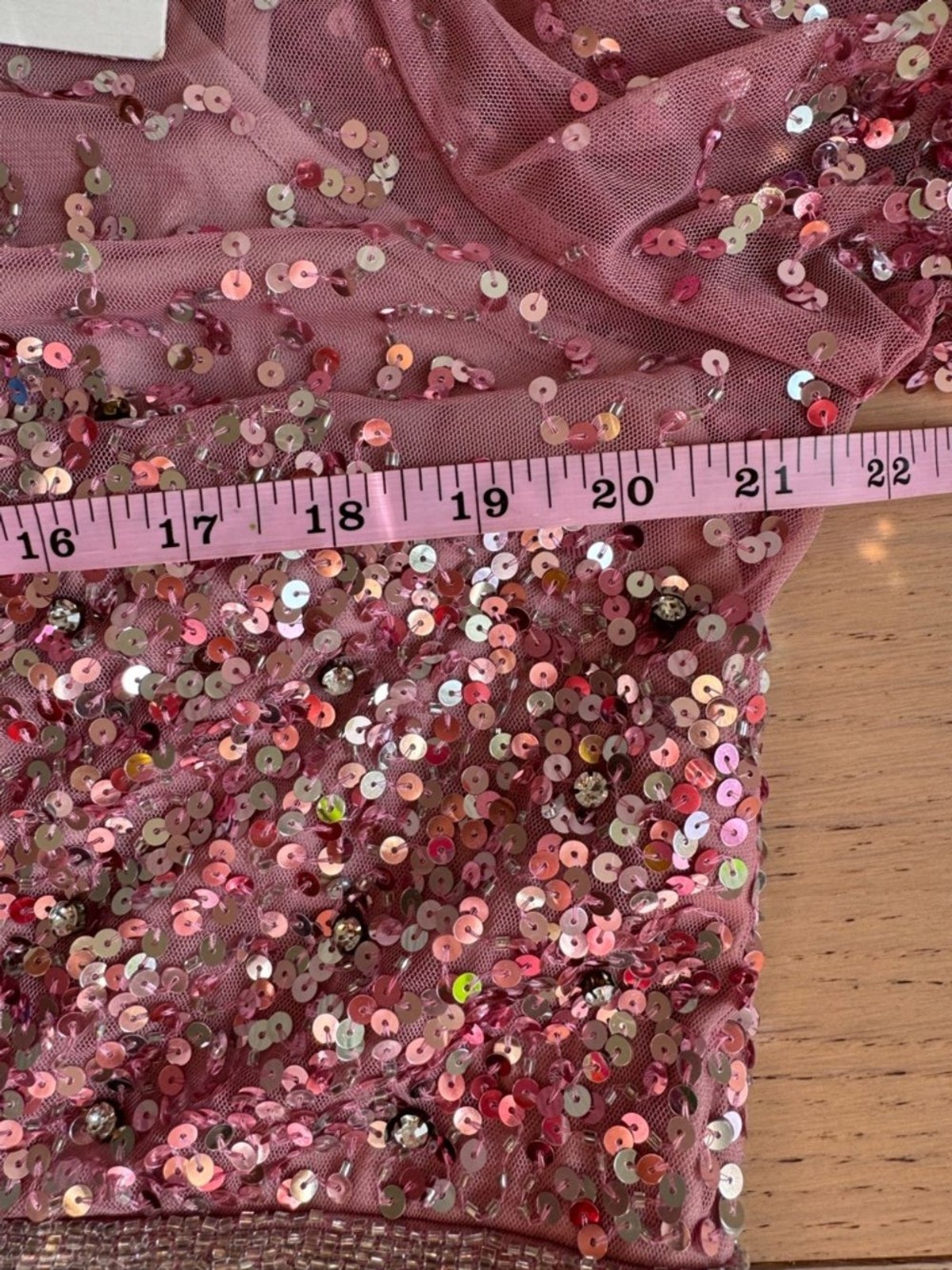 NEW MAC DUGGAL High Neck Short Sleeve Sequin Embellished Gown Sz: 18 #93909 $750