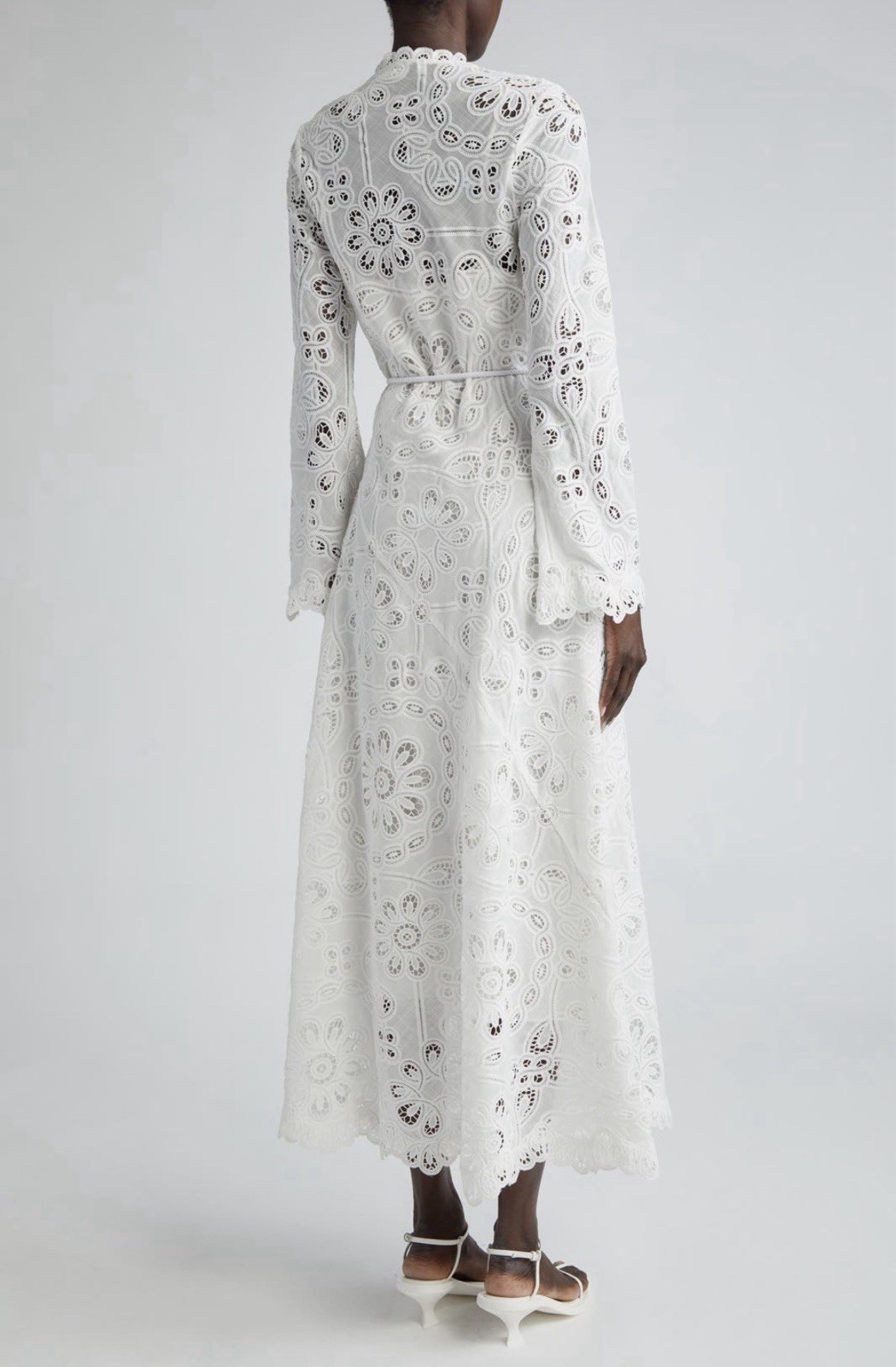 Zimmermann Ottie Lace Guipure Long Sleeve Maxi Dress AU0/US4/UK8