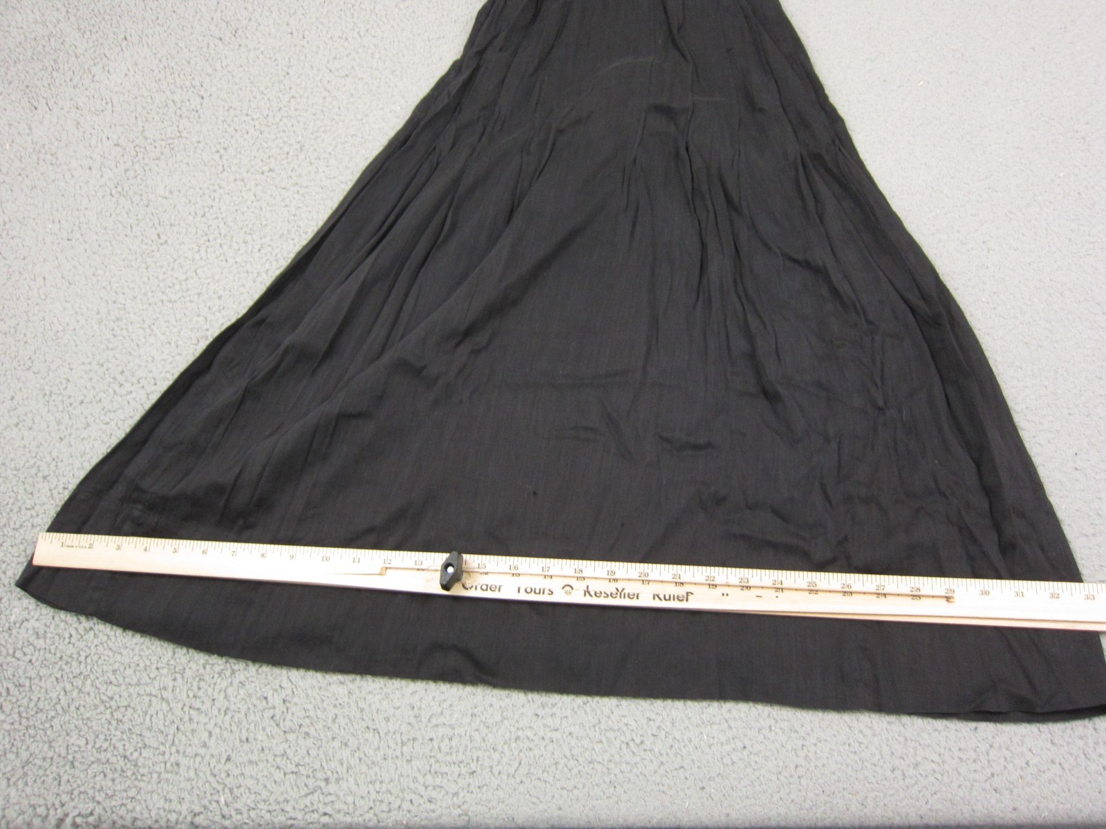 True Vintage Voil Dress Womens Extra Small XS Black Gown Lace Midi 1900s