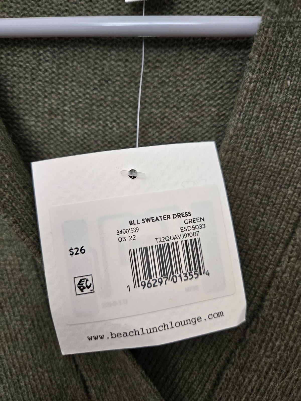Beach Lunch Lounge Collection Sweater Dress Size M NWT