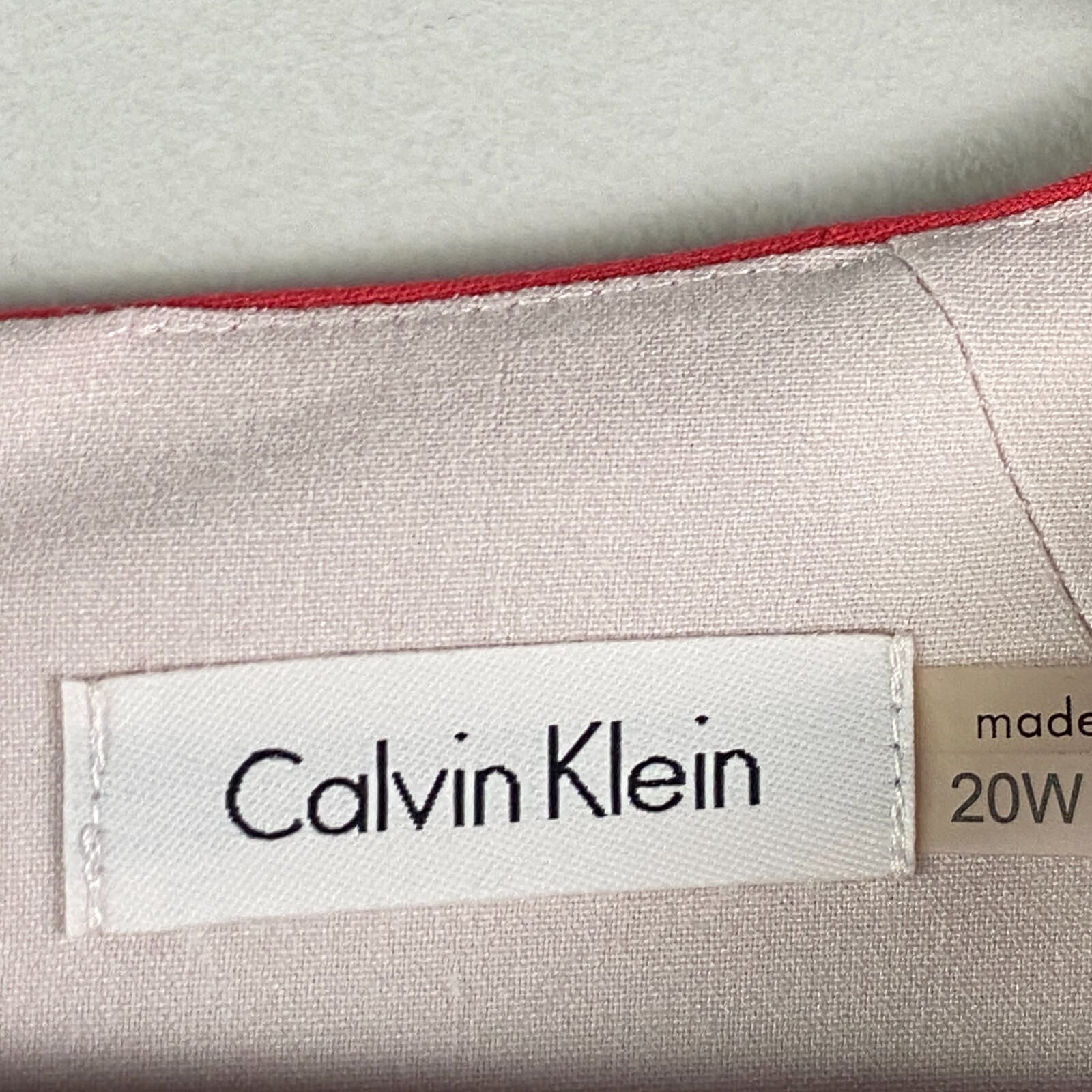 Calvin Klein Byzantine Watermelon Pink Ruched Dress Size 20W Sheath