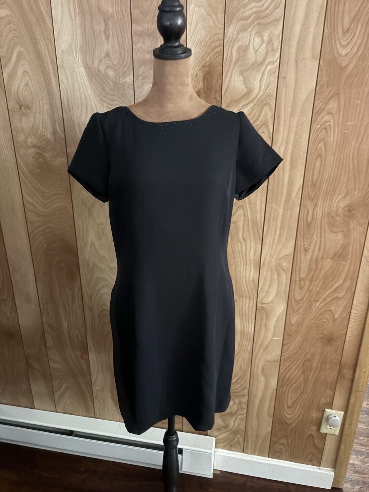 Liz Claiborne Women’s Black Dress with Rhinestone Accents Neckline Size 10