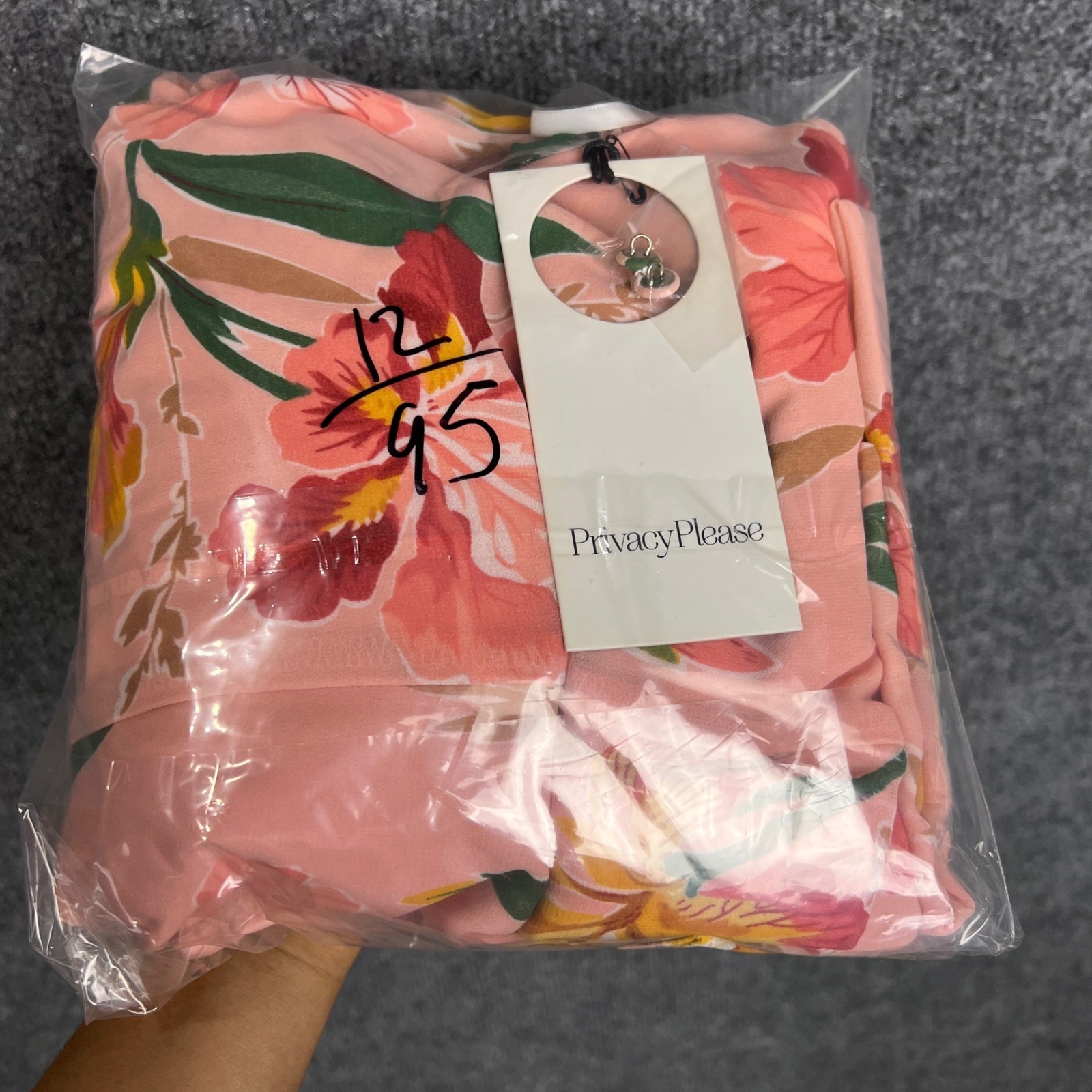 NEW Privacy Please x REVOLVE Lehunt Dress Pink Floral Halter Midi Dress XL