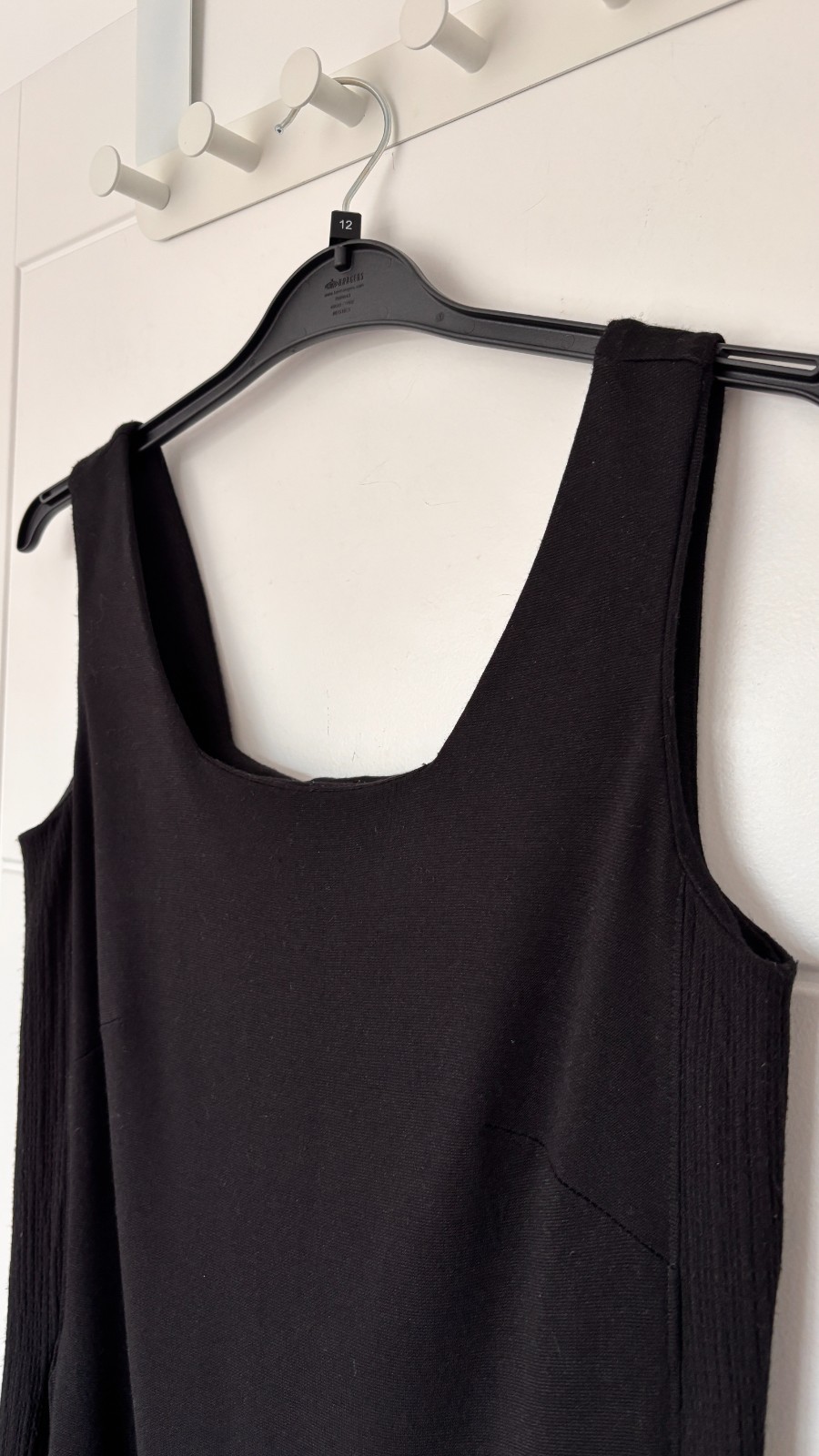 Gershon Bram Maxi Dress XS Black Ribbed Stretch Sleeveless Luxury VGC 67%Vis