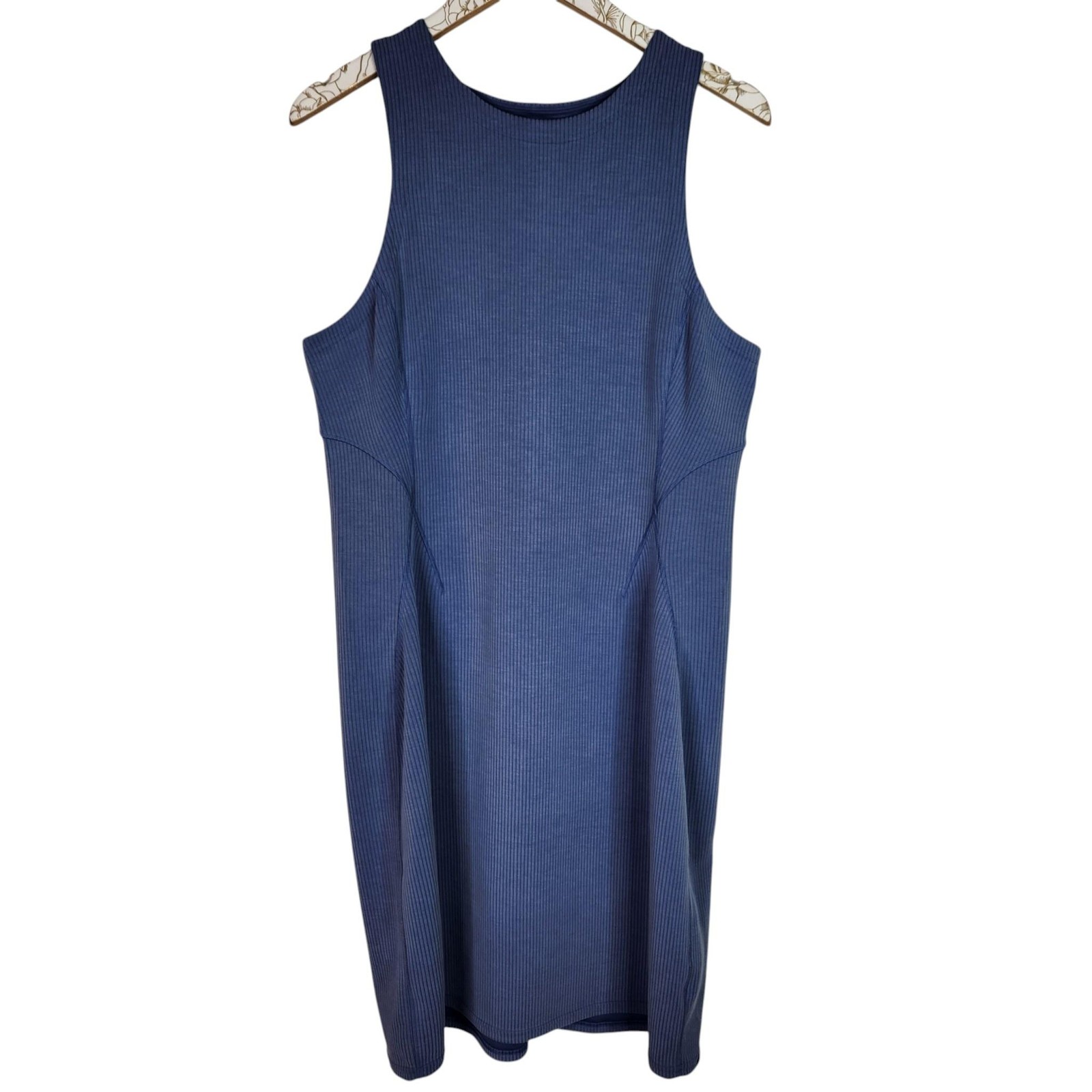 LULULEMON Ribbed Softstreme Slim-Fit Tank Dress Womens 14 Tank Stretch Casual
