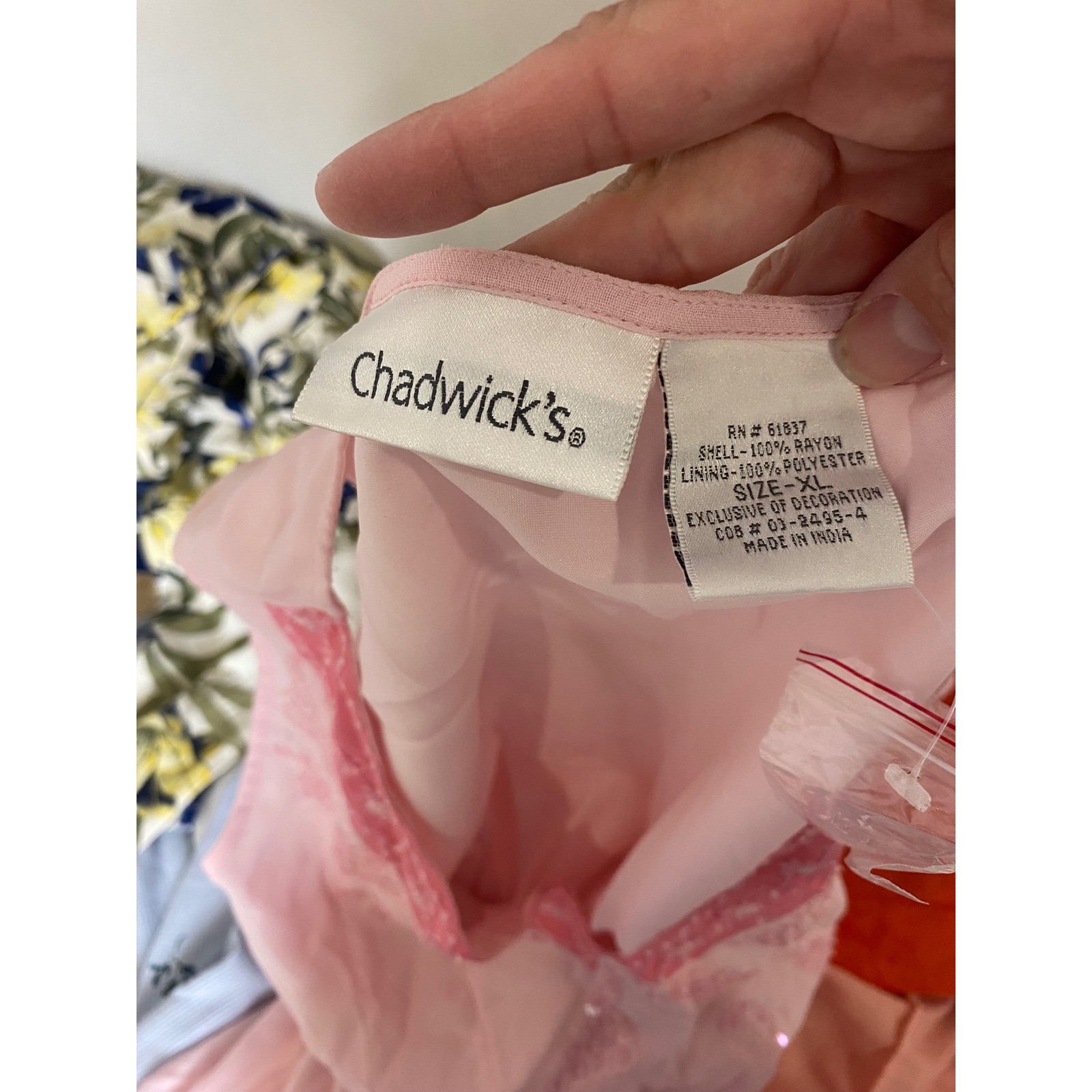 Chadwicks Vintage 90s Pink Beaded Sequin Embroidered Rayon Midi Dress XL NWT