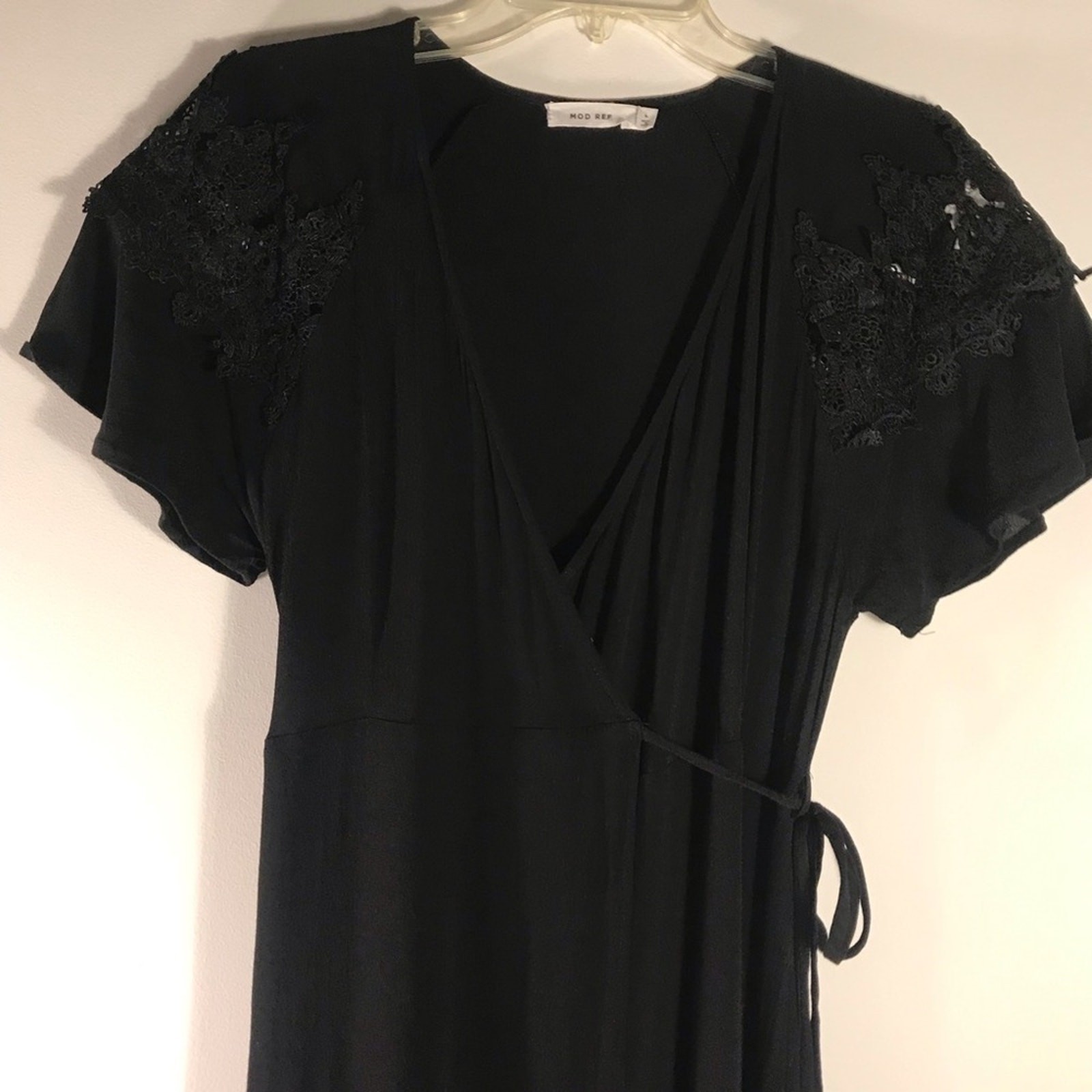 Mod Ref Black HiLo Wrap Dress NWOT Sz L