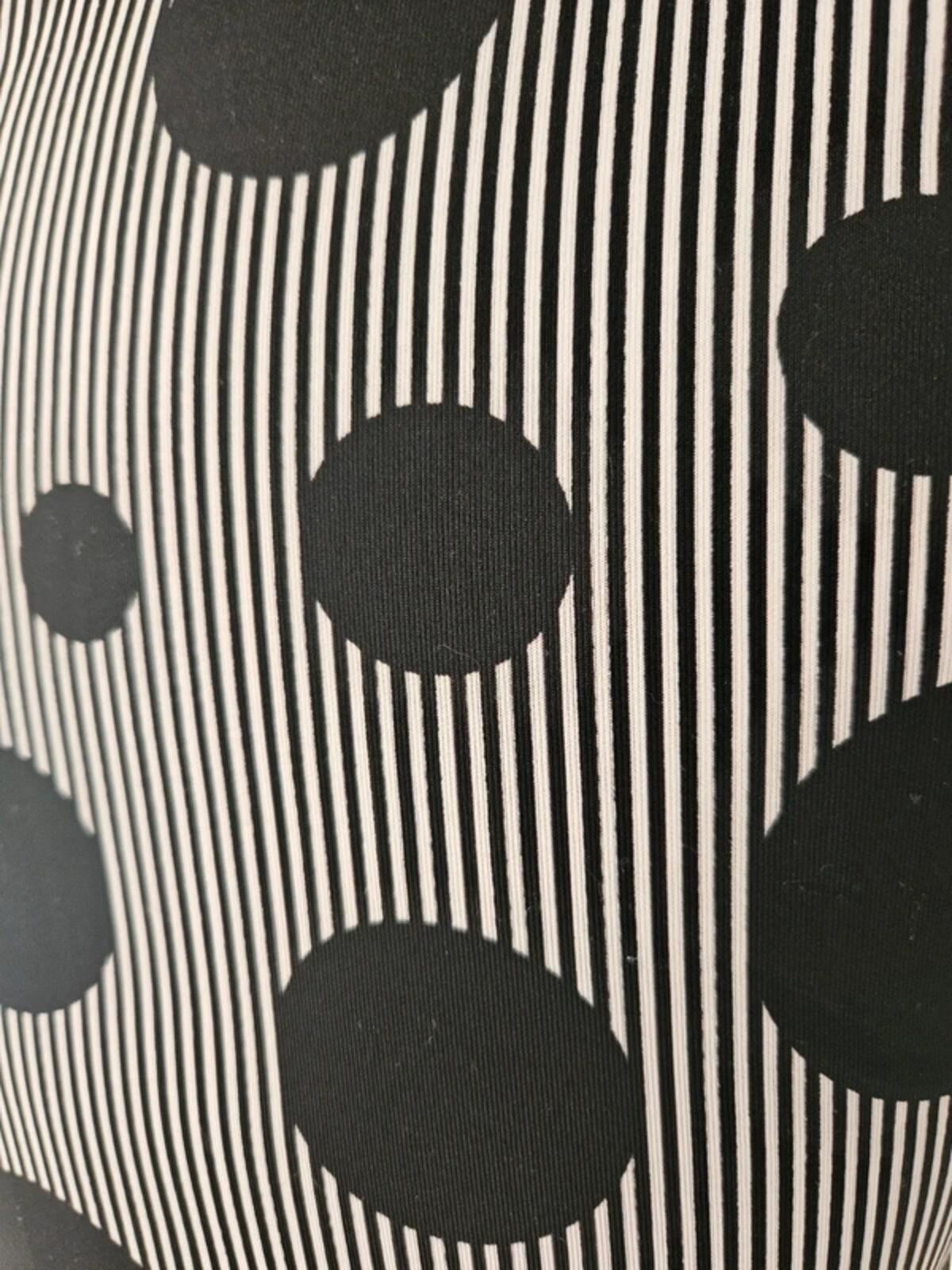 Fervente Black & White Polka Dot Stripe Stretch Dress