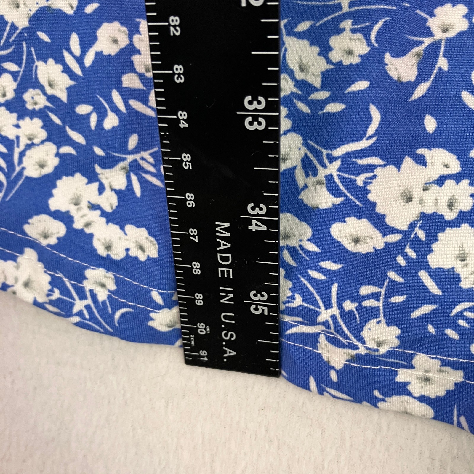 Auselily Sleeveless V-Neck Swing Tank Dress Women’s Size L Blue Ditsy Floral NWT