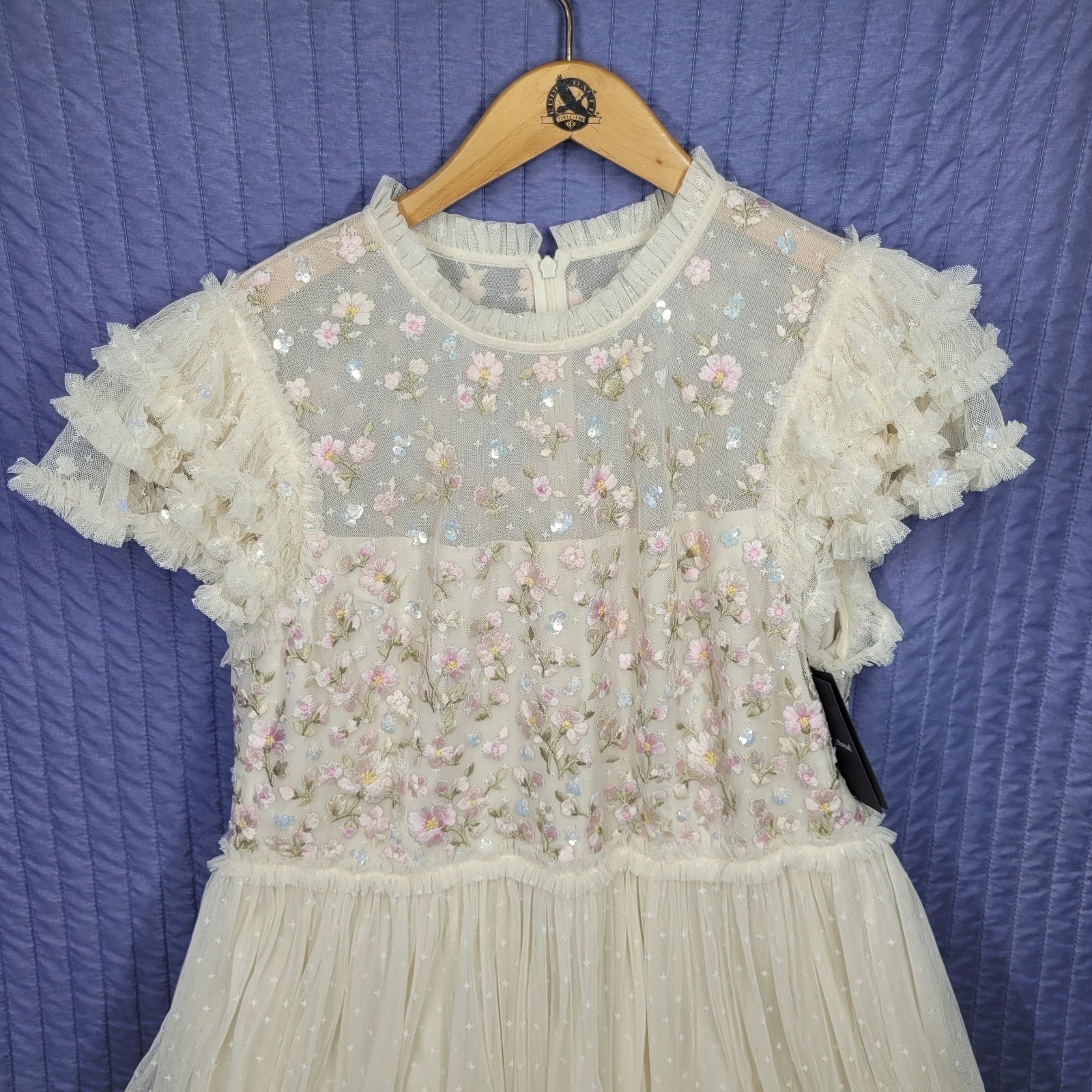 Needle Thread Dahlia Ditsy Bodice Round Neck Floral Embroidered Sequin UK20 US16
