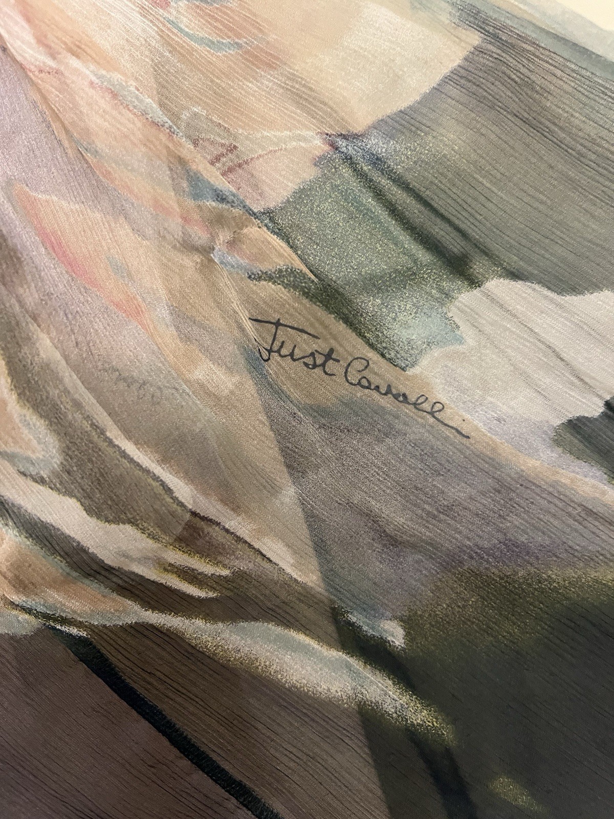 Roberto Cavalli Just Cavalli 2004 Ruffle Floral with hologram and Logo IT 42