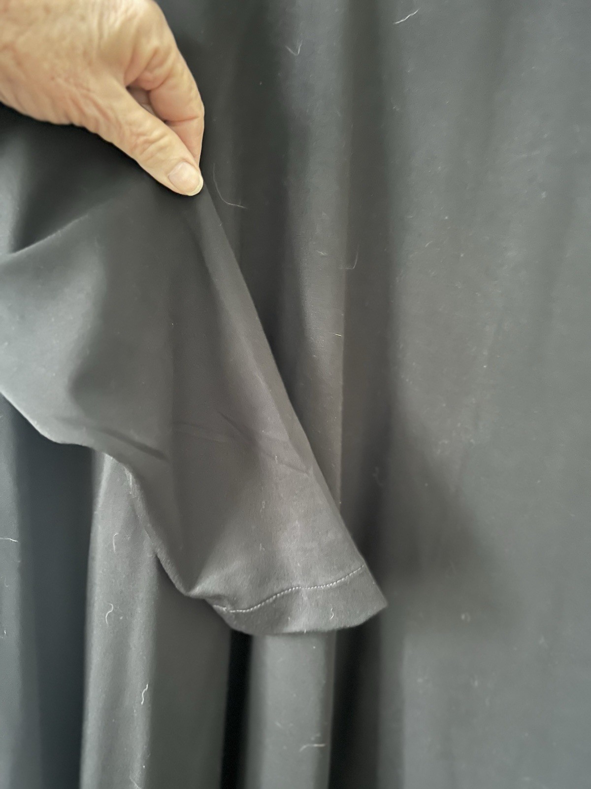 Chico’s Size 3 (XL-16) True Black V-Neck Long Sleeve Dress NEW W/Tag ($129)