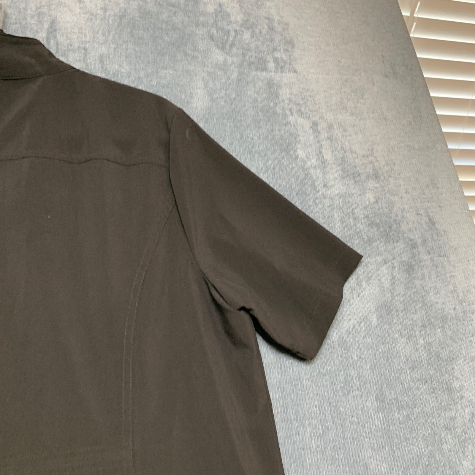 Weekends by Chico’s Elena Elbow Shift Dress Womens 3 Black 1/4 Zip Everyday Wear