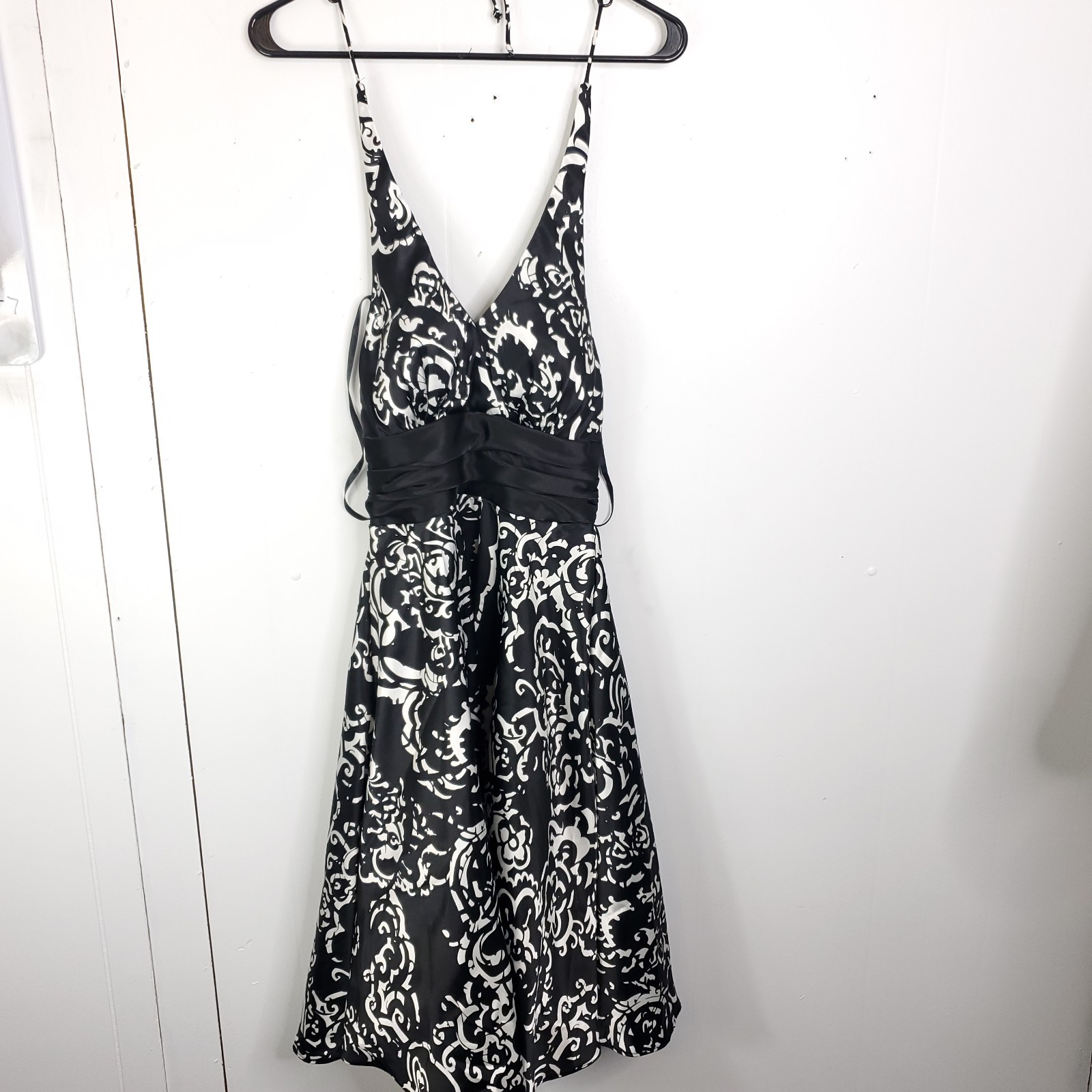 Besty Adam Dress Womens 4 Halter Empire Waist Babydoll Tulle Lined Y2K