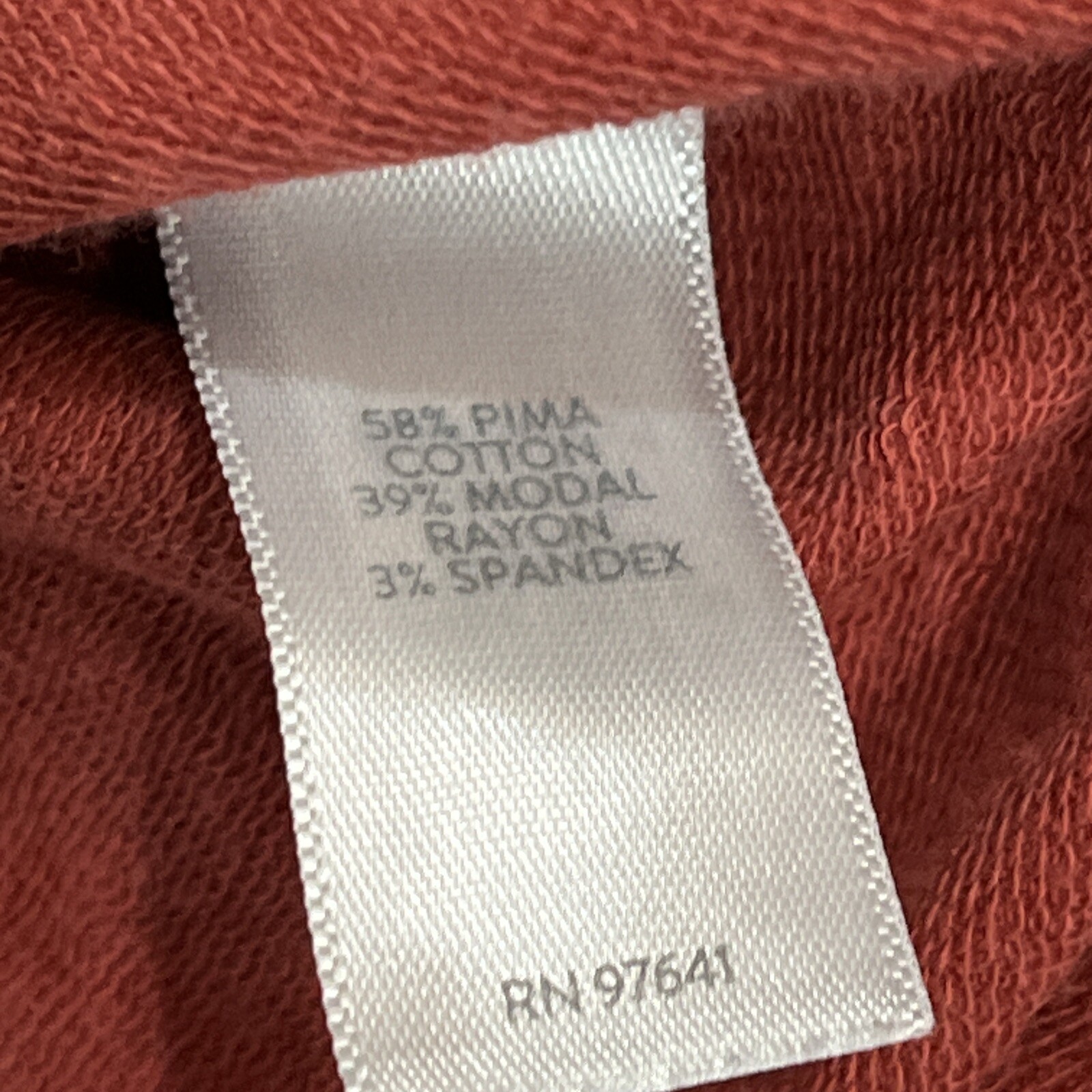 Pure Jill Dress Rust Maxi Modal Pima Cotton Blend Tie Waist Size MP Minimalist