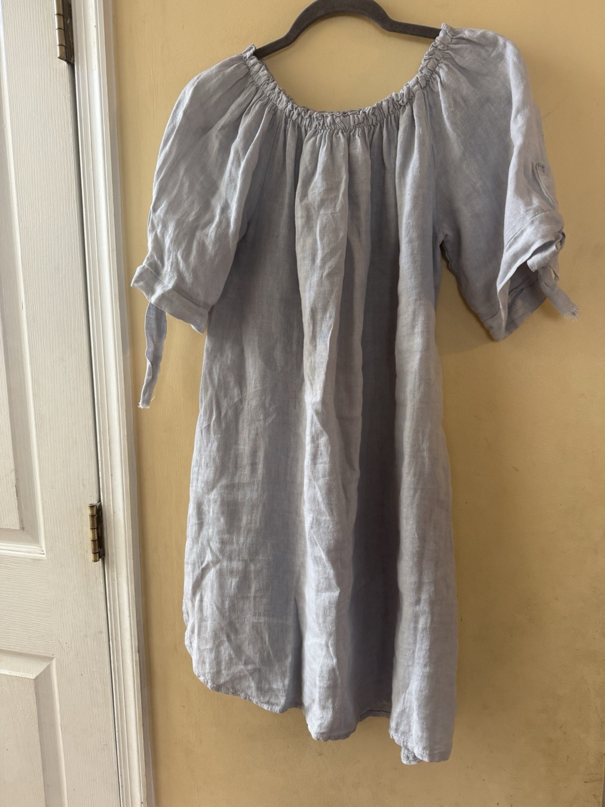 Knotty St Michael’s Linen Made In Italy Dress, Fits Like A Women’s Medium EUC