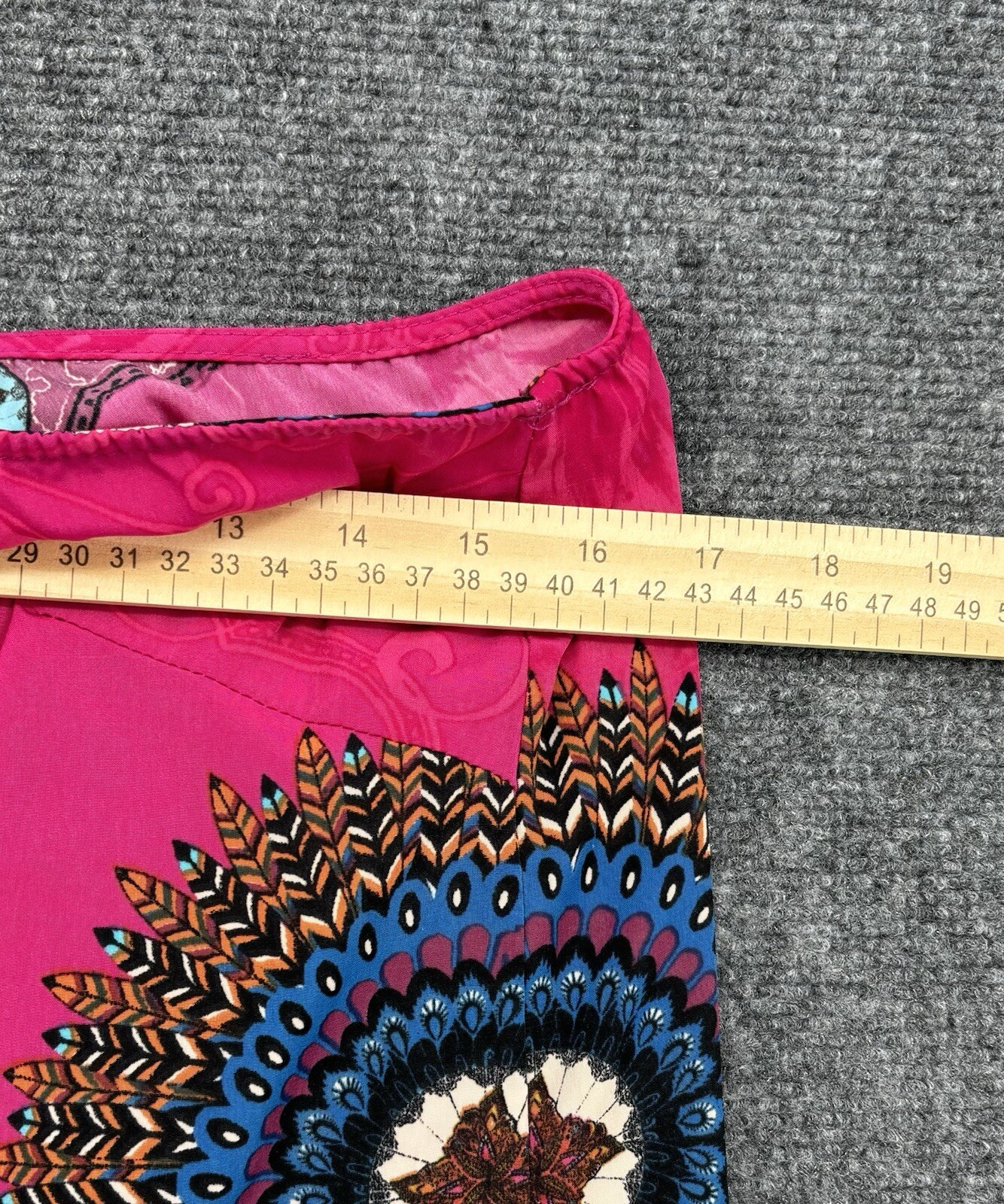 Pink Owl Whimsy Boho Bright Pink Mandalas One Sleeve / Shoulder Dress Women’s S