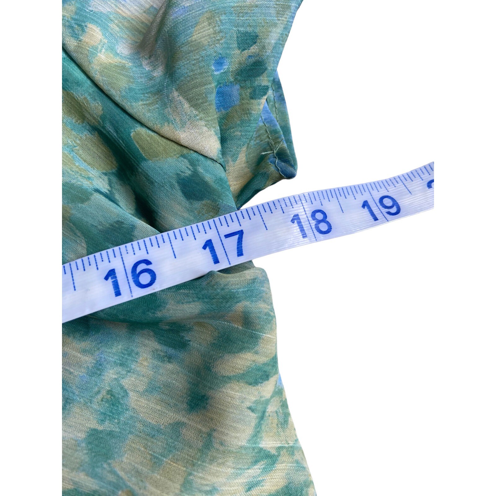Coldwater Creek Tiered Chiffon Maxi Dress Size 6 Blue Watercolor Kentucky Derby