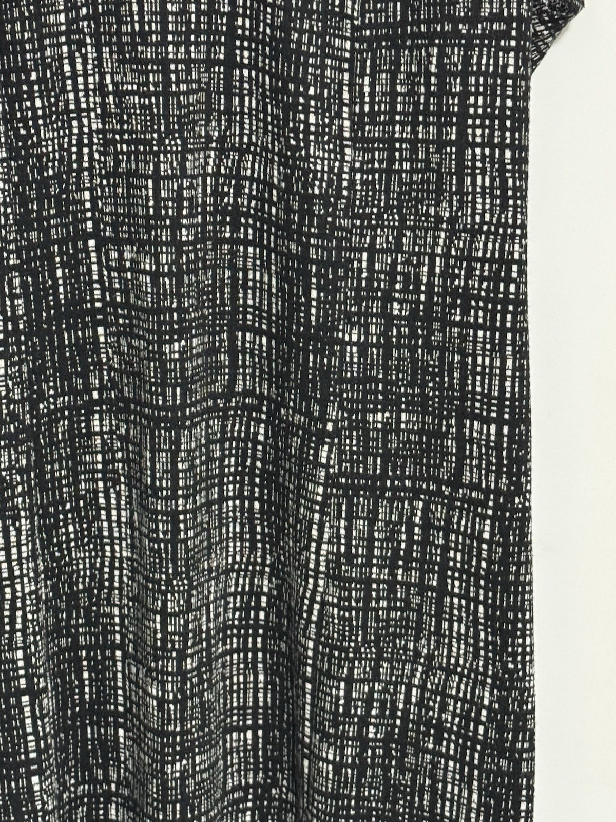Coldwater Creek Sleeveless Check Ponte Knit Dress Size 6 Black White