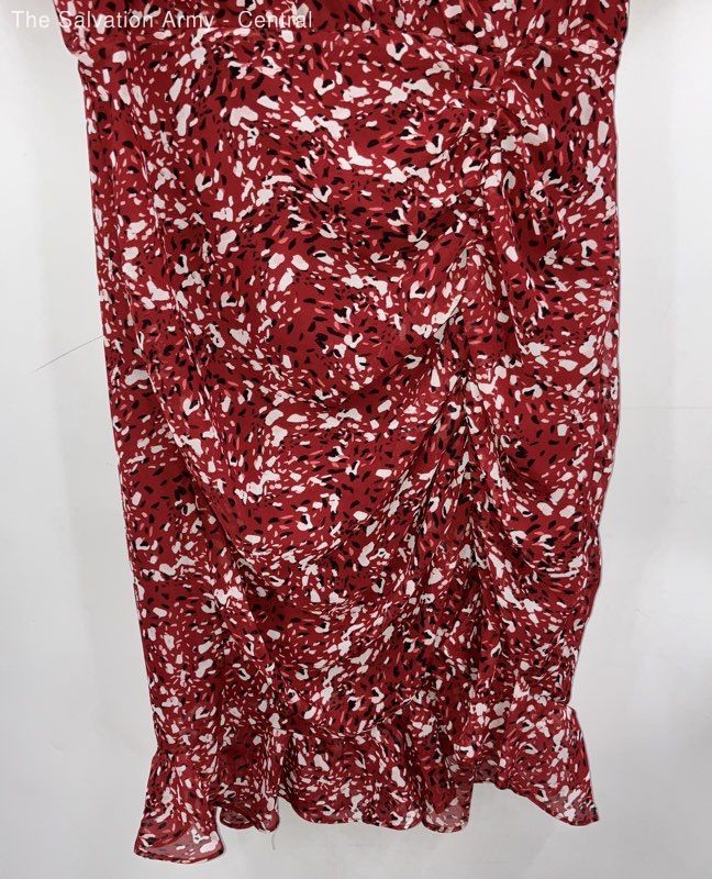 BCBGeneration Womens Multicolor Speckled Print Surplice Neck Sheath Dress Size 6