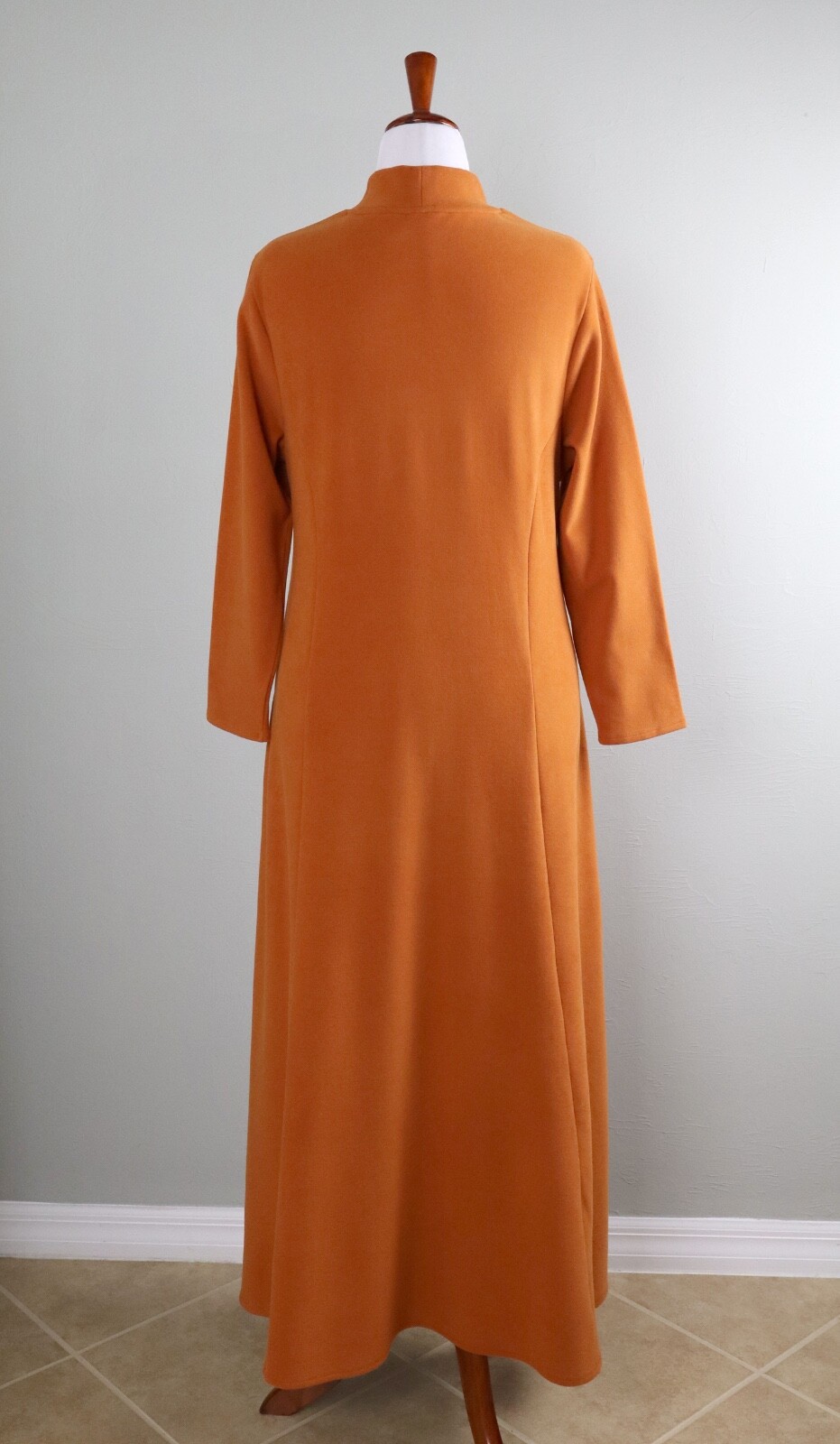 SOFT SURROUNDINGS $130 Marsilia Soft Stretch Mock Turtle Neck Maxi Dress Large