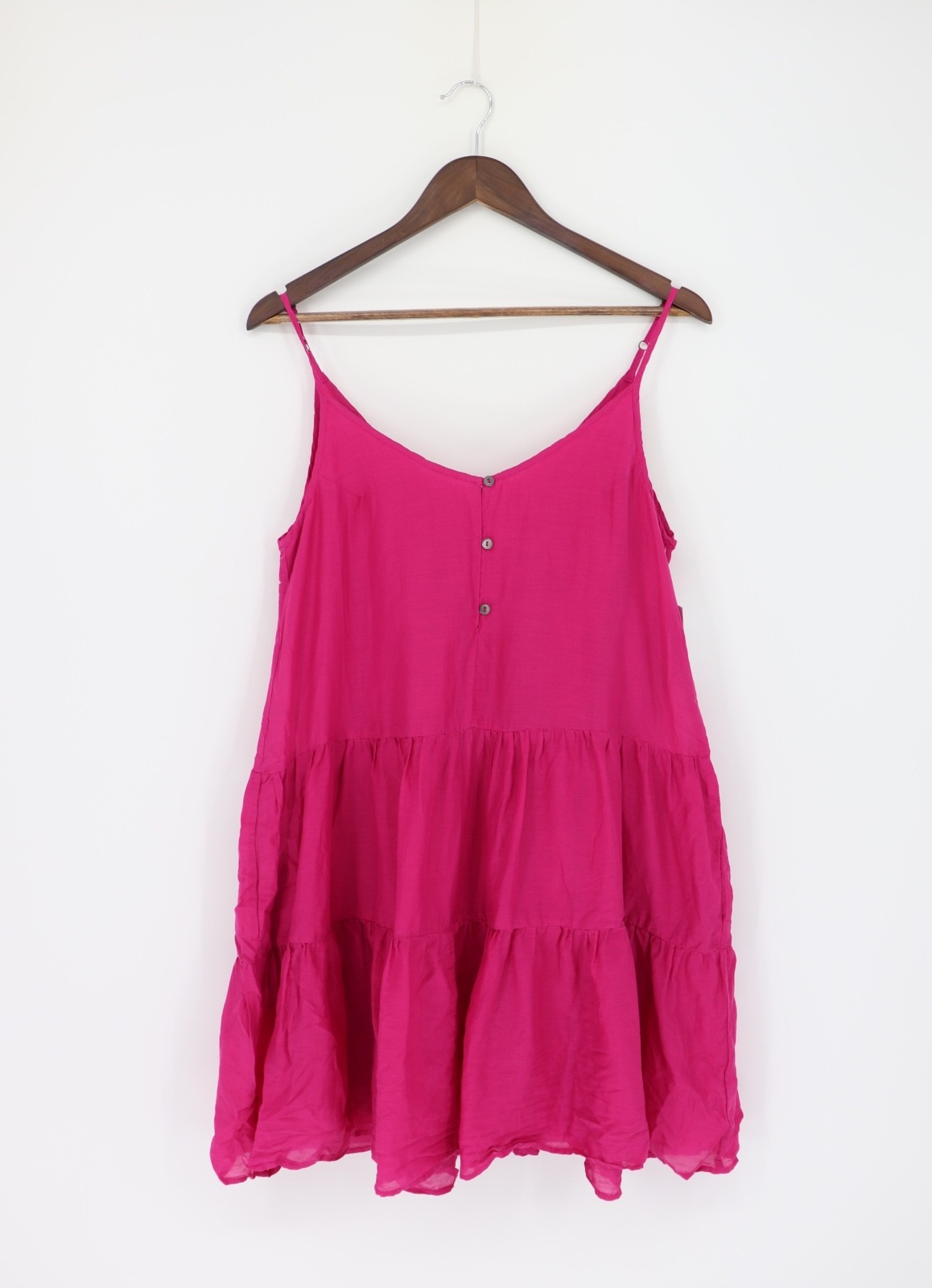 Velvet by Graham & Spencer Justyne Tiered Ruffle Cami Mini Dress Jewel S $164 B6