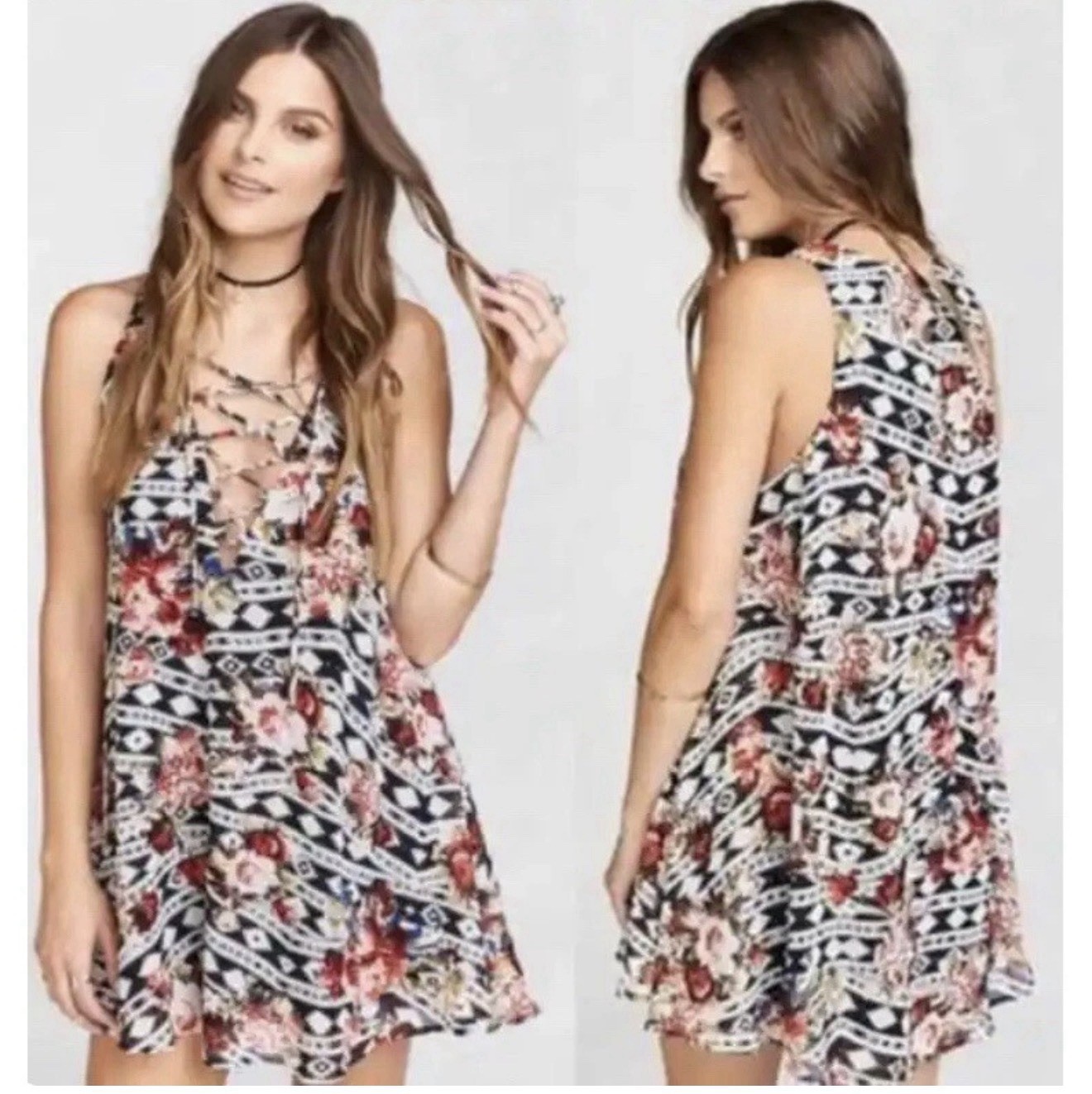 Show Me Your Mumu Rancho Mirage Trapeze Dress Women’s Rose Ranger Floral Size S
