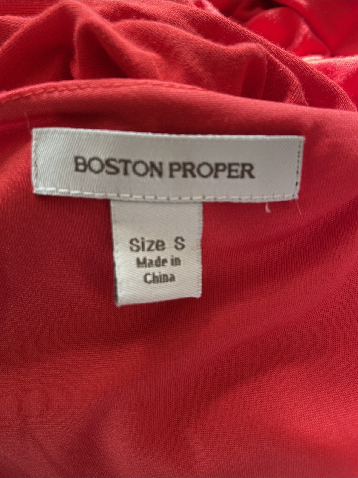 Boston Proper Sleeveless V-neck Flowing Jersey Red High Low Maxi Dress Sz Small