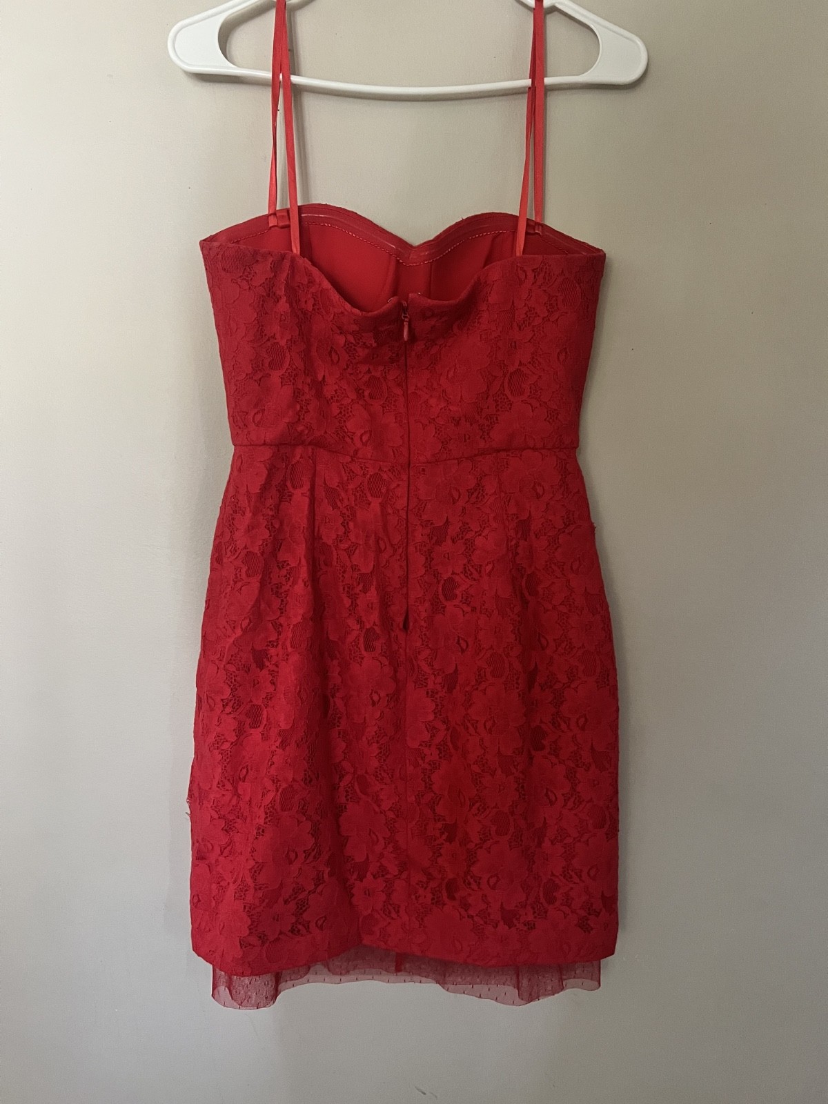 BCBGMax Azria Roselle Stapless Mini Dress in Red, Size 6, Excellent Condition