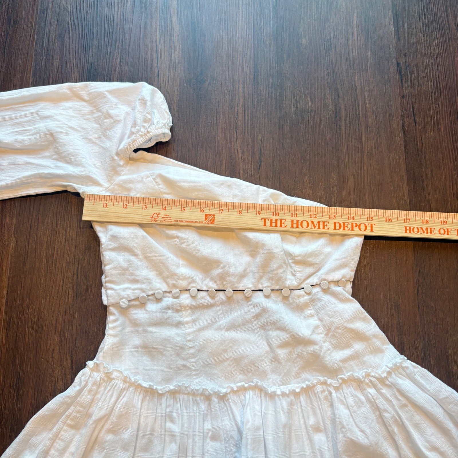 ♾️White One Shoulder Ruffle Mini Dress Statement Boho Seven Wonders Sz XS/4♾️