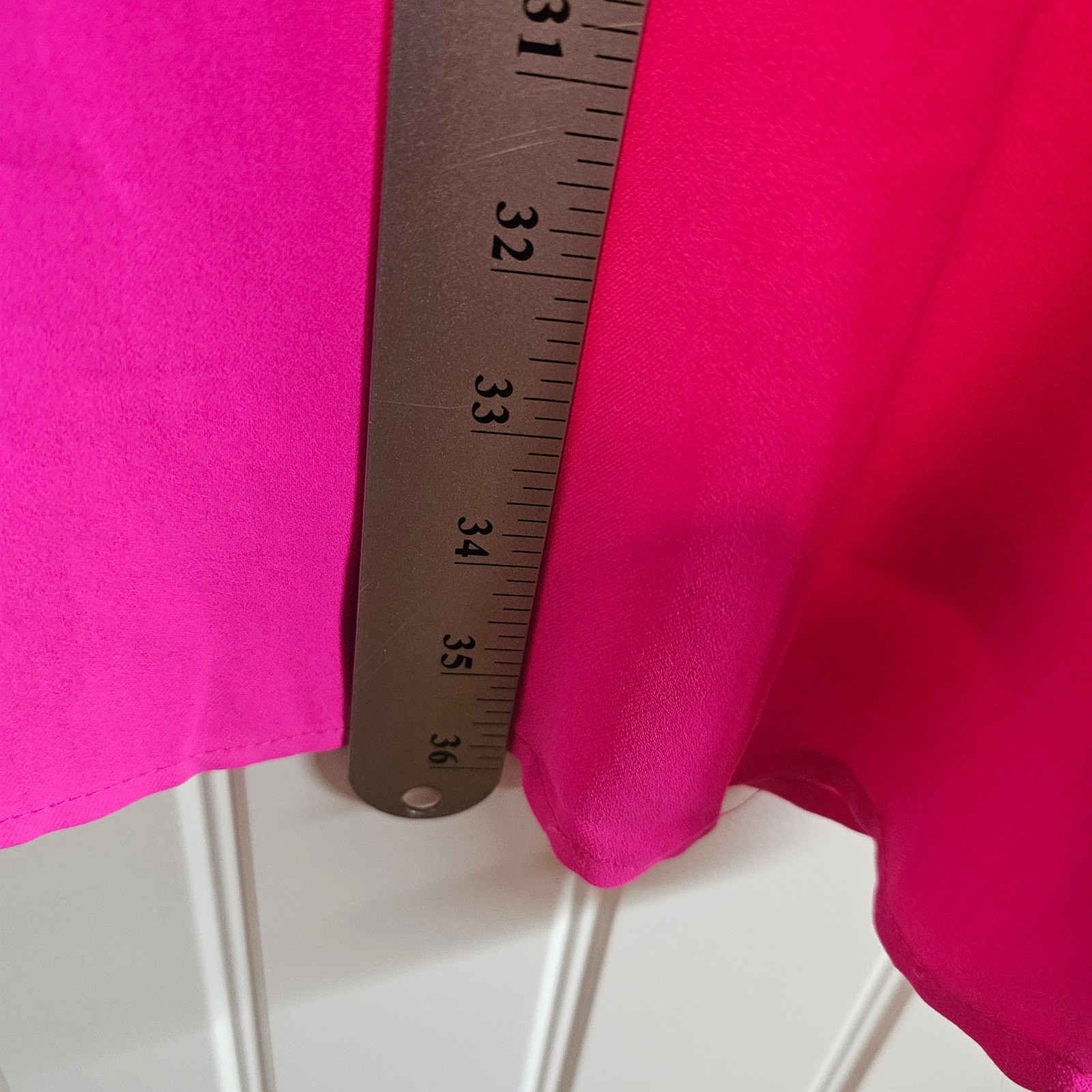 Very J Dress Womens 2X Bright Pink Ruffle Sleeve Coquette Glam Evening Business